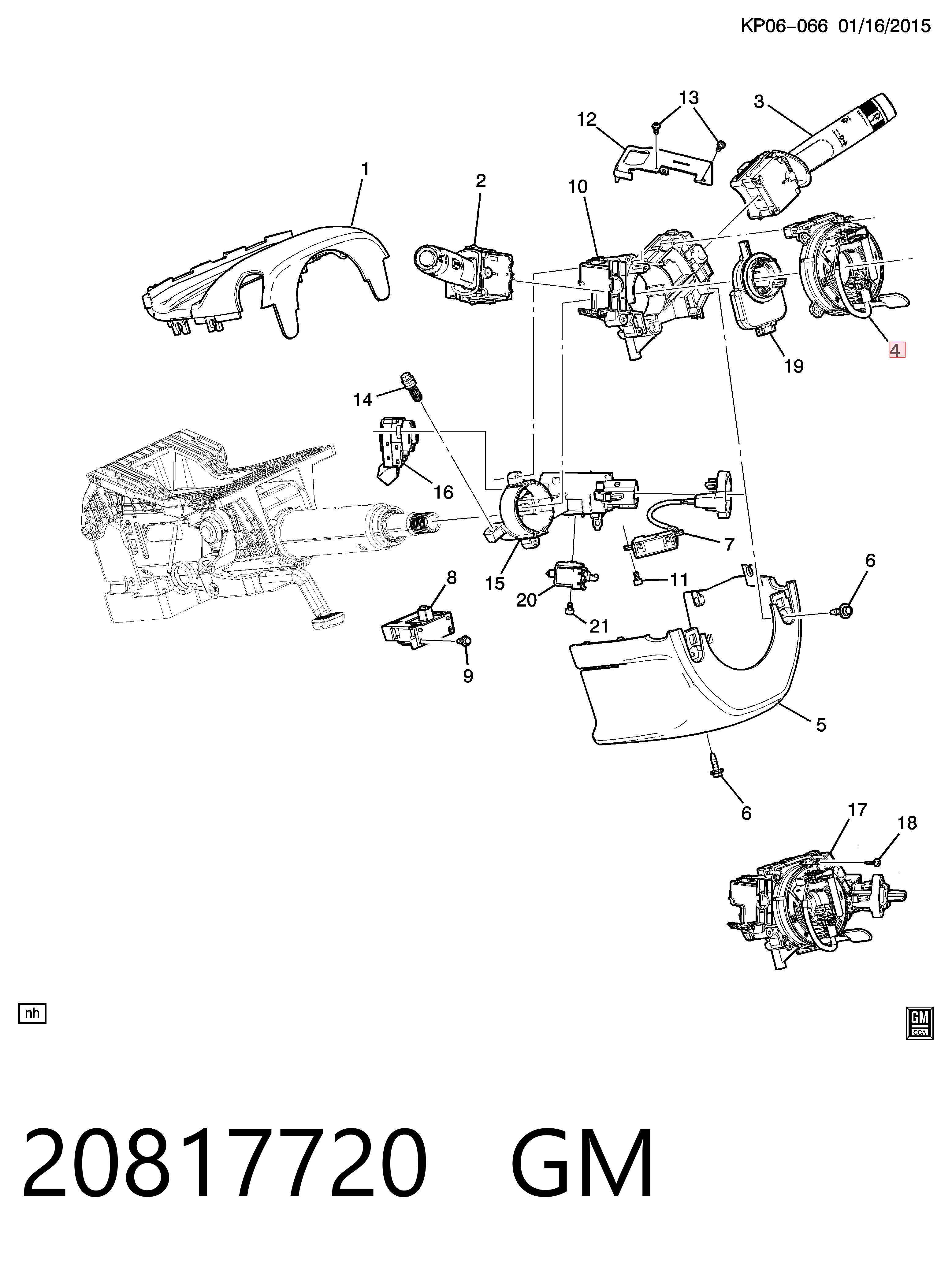 Anillo de AIRBAG  para Opel Corsa E X15