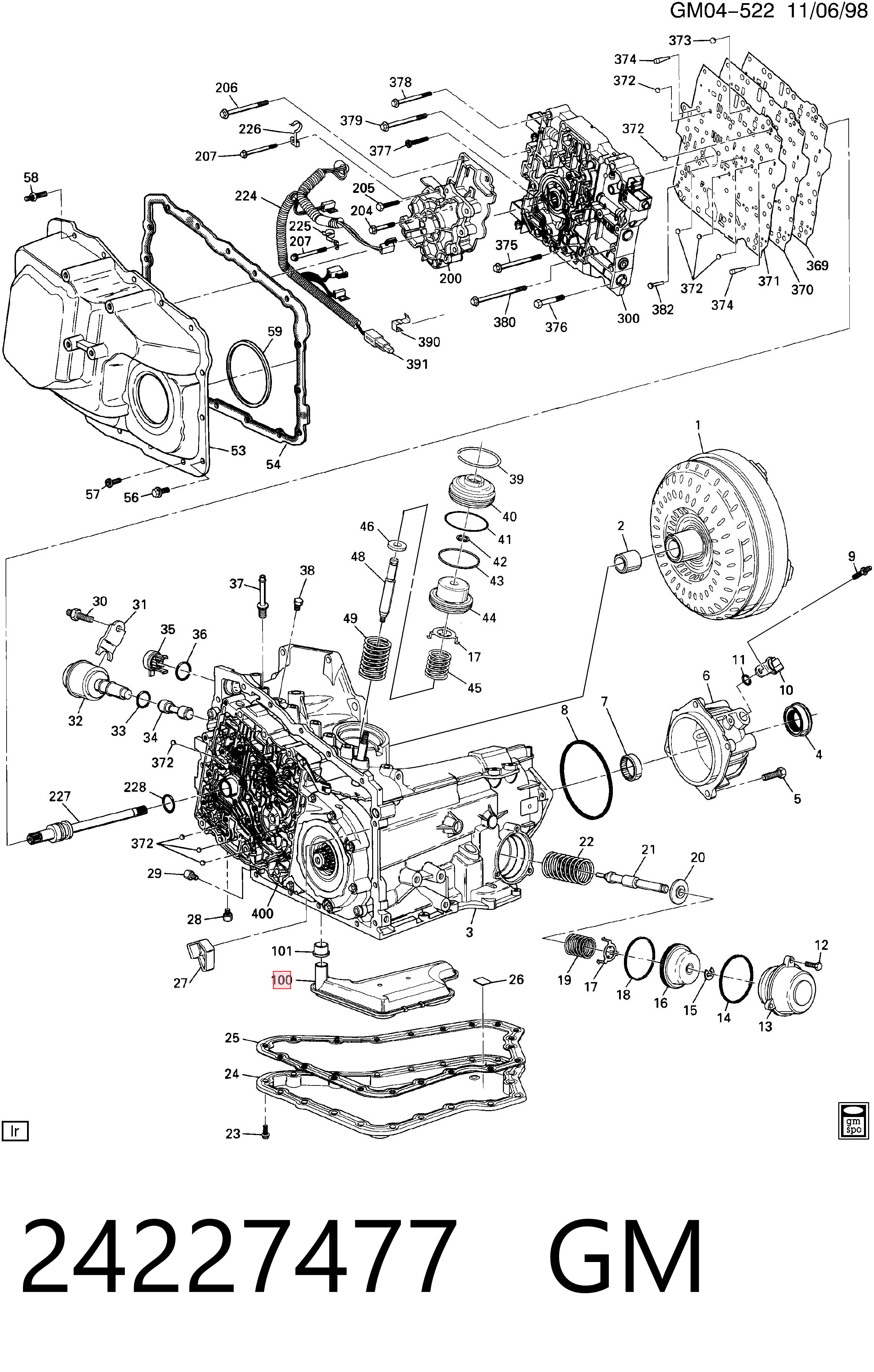 24227477 General Motors Filtro hidráulico transmisión automática