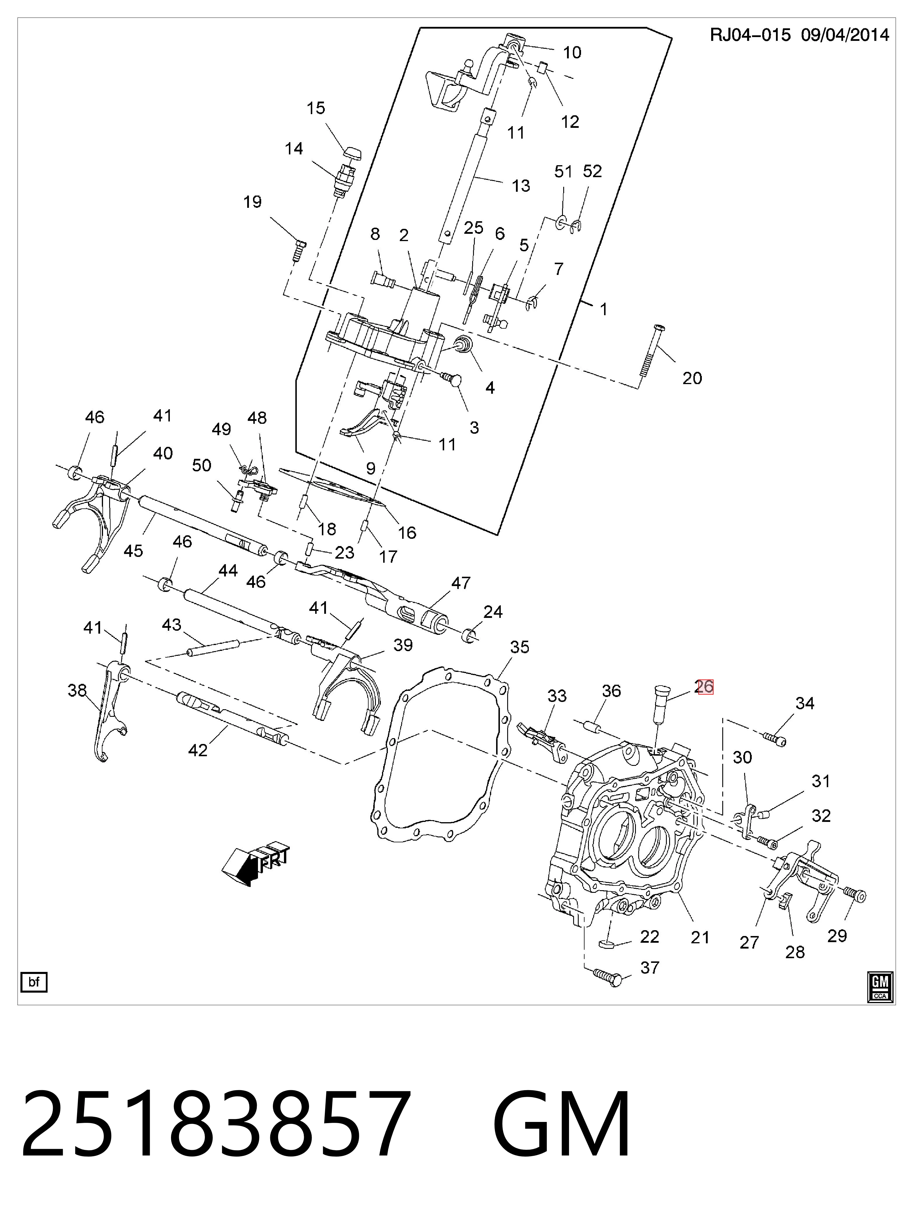 Comprar Buje del mecanismo de cambio (palanca selectora) Chevrolet Aveo  T250, T255 a bajo precio