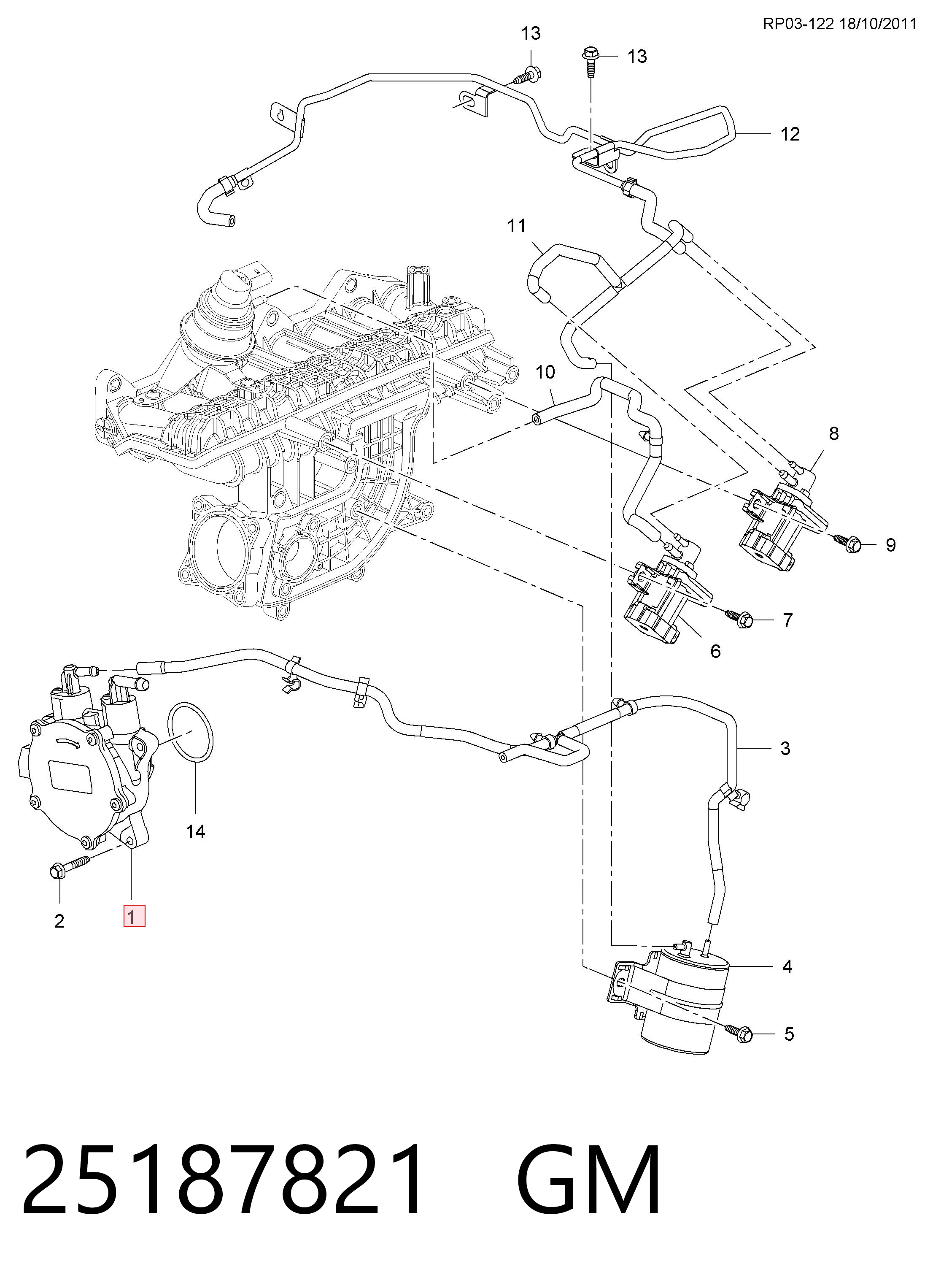 25194229 Peugeot/Citroen Bomba de vacío de frenado
