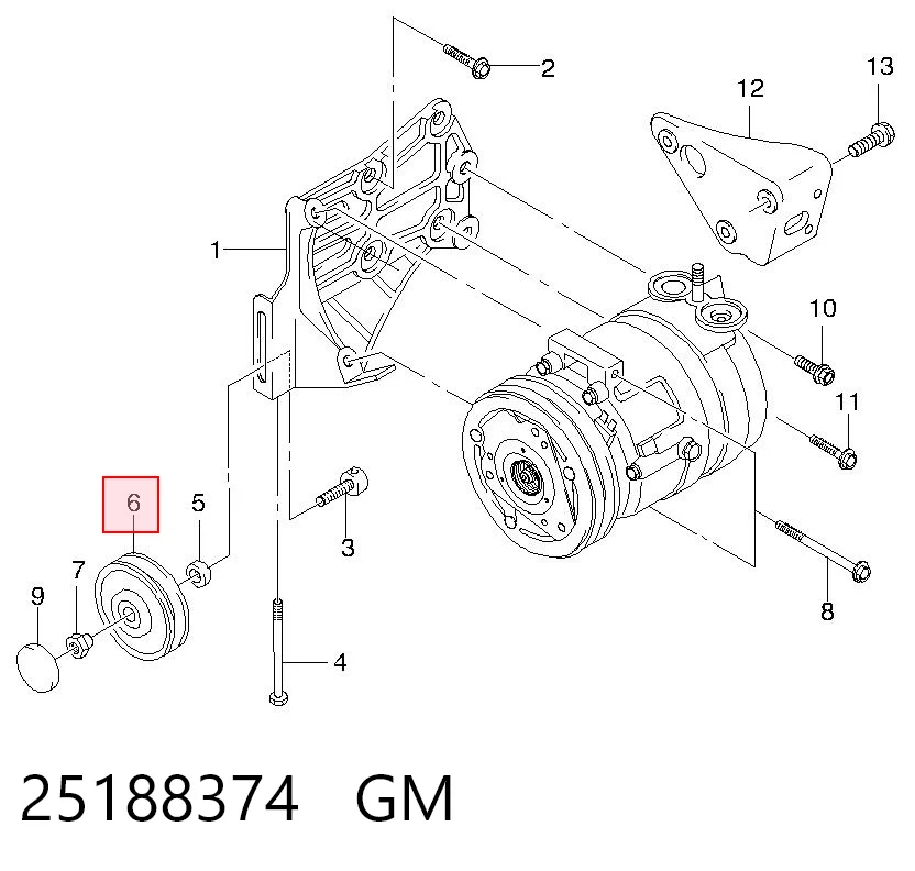 Comprar P96208428 Hyundai/Kia Polea tensora, correa poli V