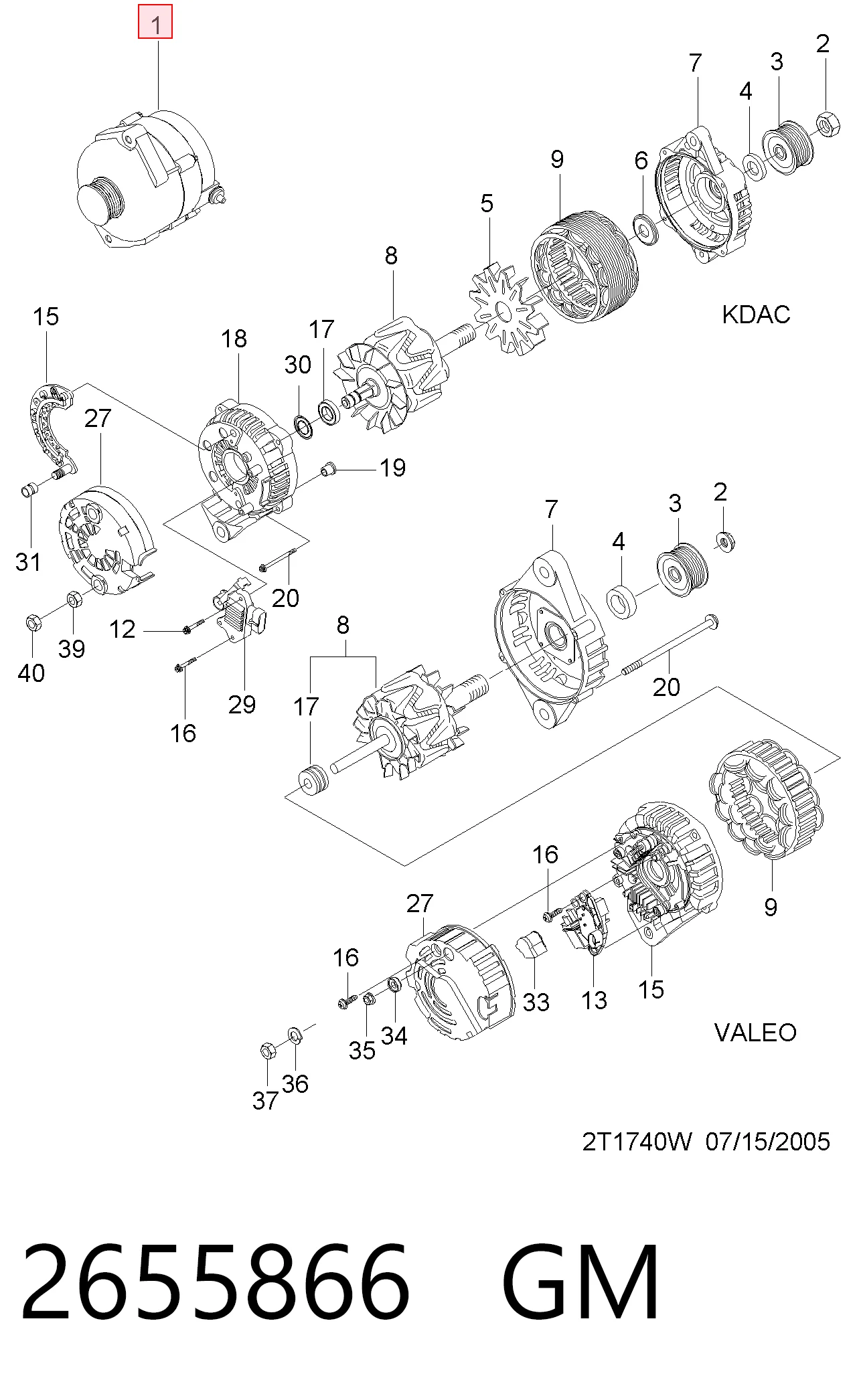  Alternador Chevrolet Aveo 1