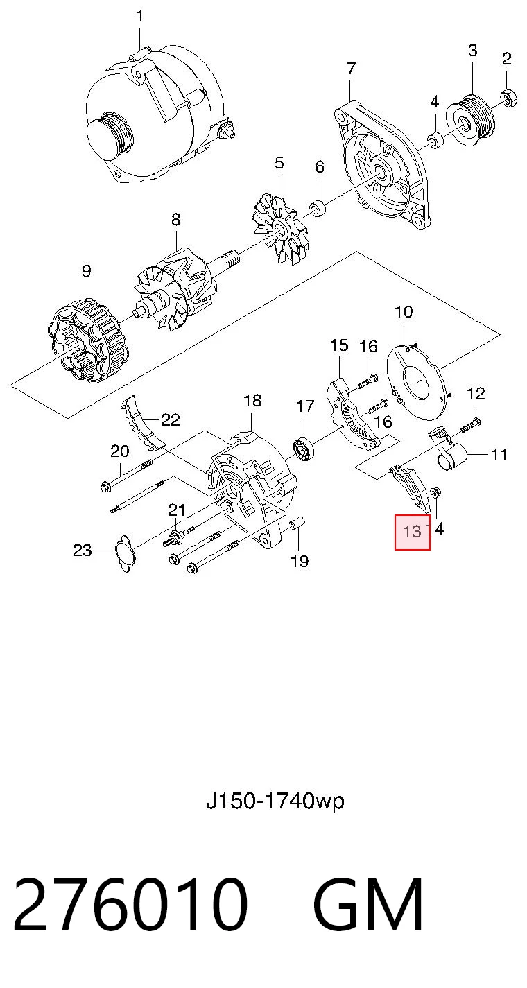 276010 General Motors Regulador alternador