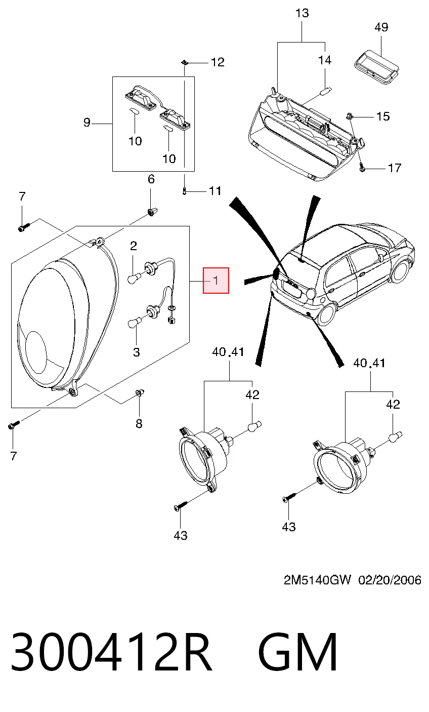 Comprar Piloto trasero derecho Chevrolet Spark (Matiz)  M200, M250