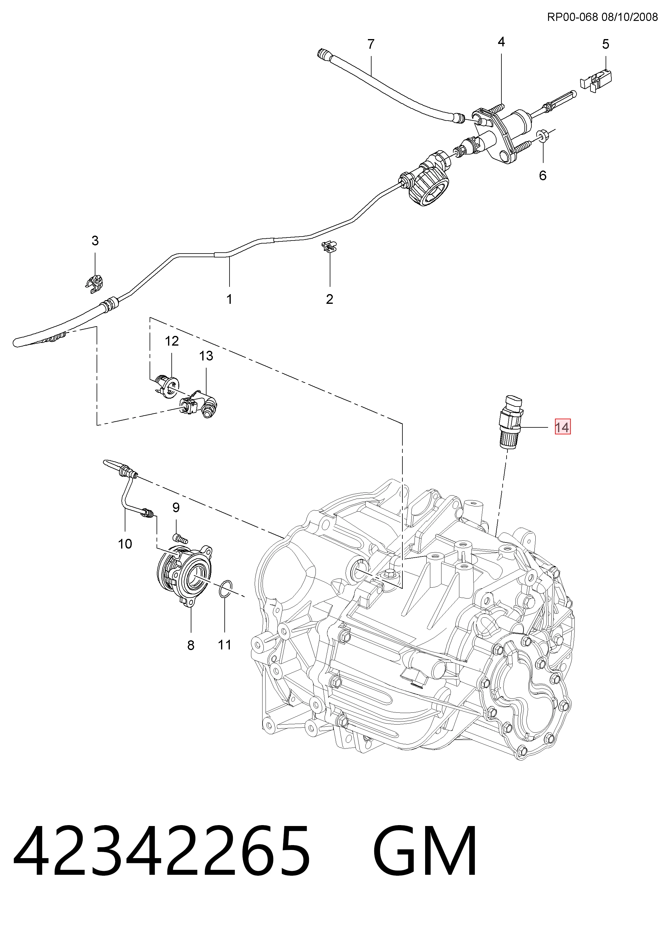 42342265 General Motors Captador de velocidad
