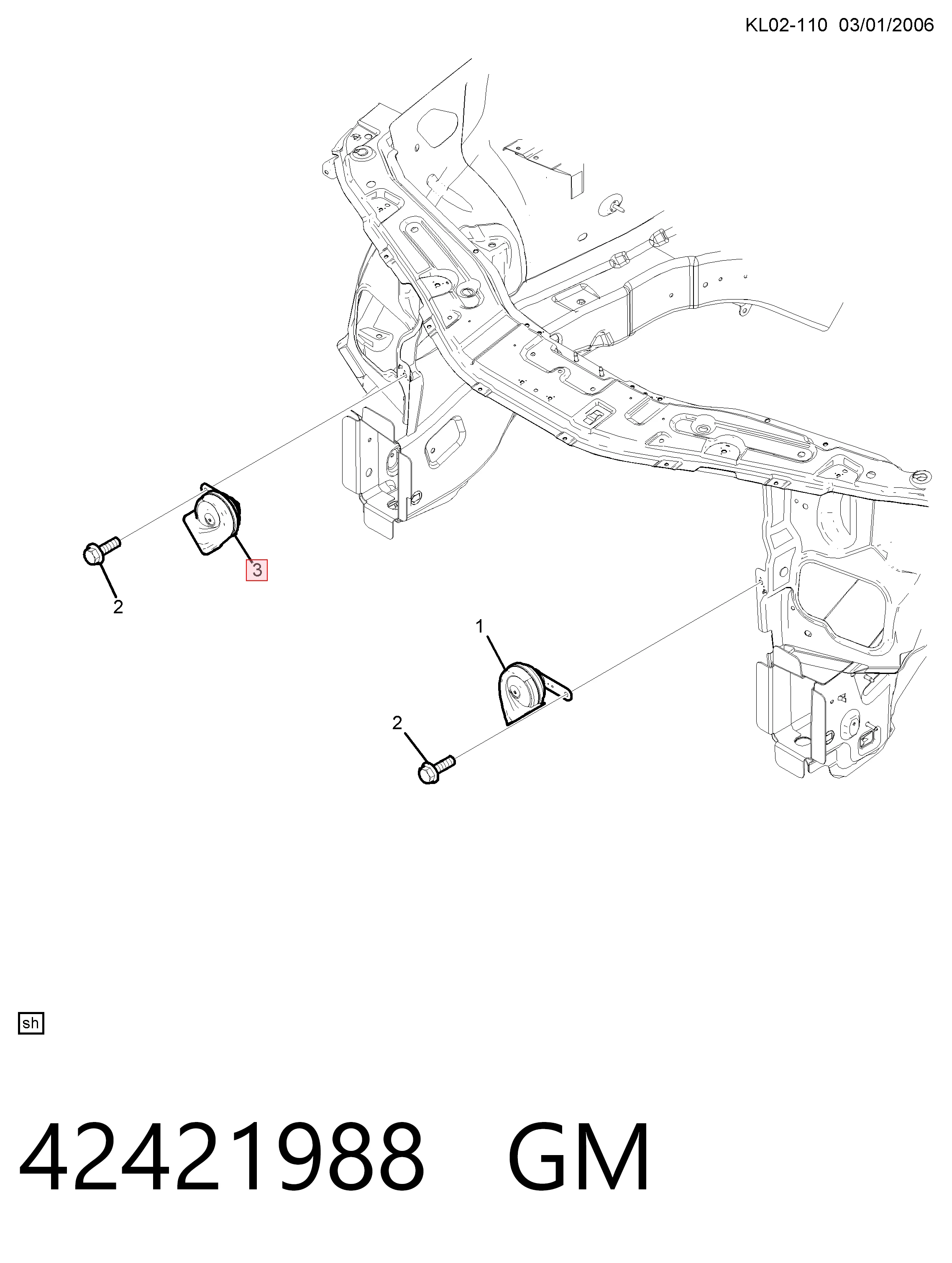 Claxon para Chevrolet Captiva C100