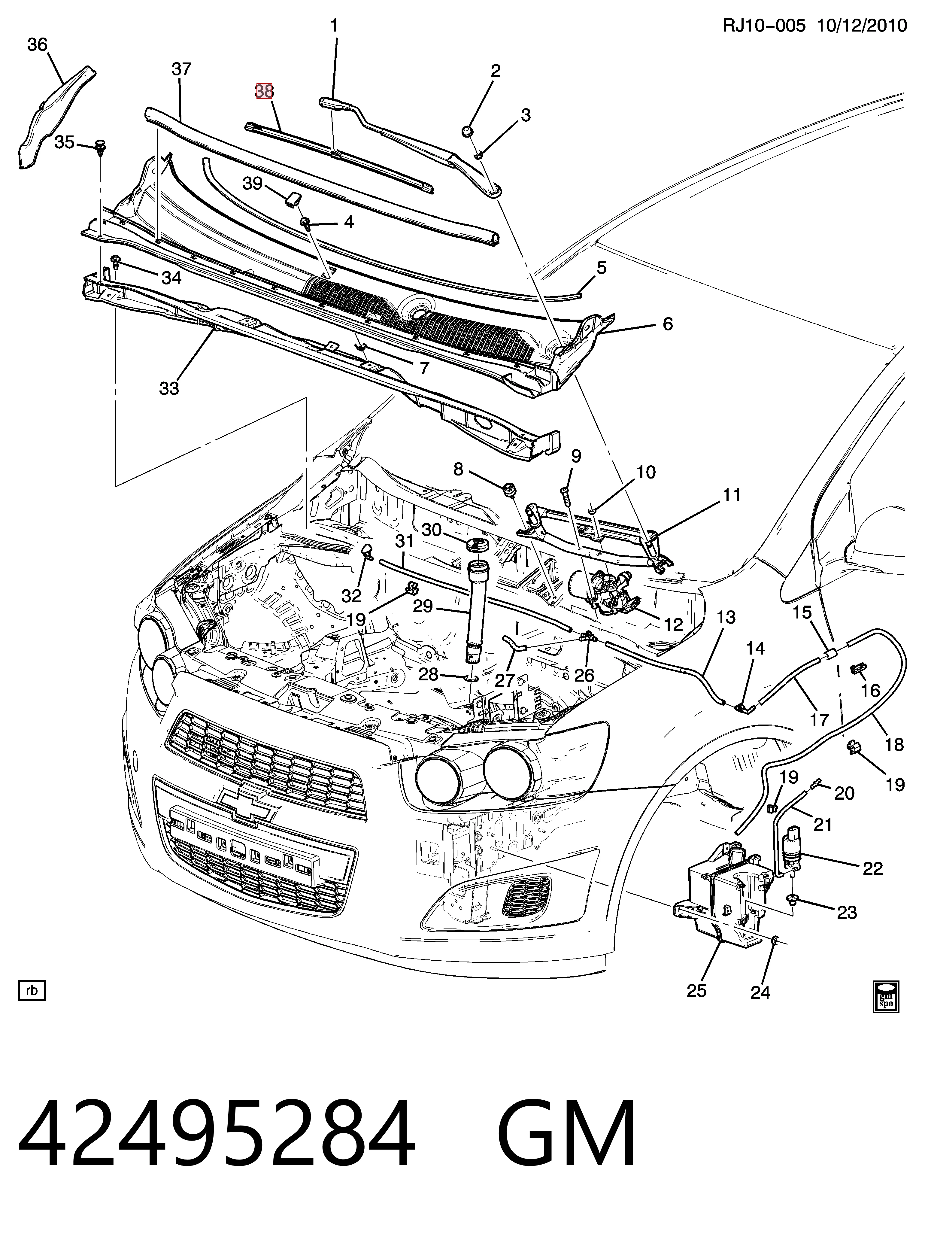 Escobillas de limpiaparabrisas delanteras para Chevrolet Aveo III T300