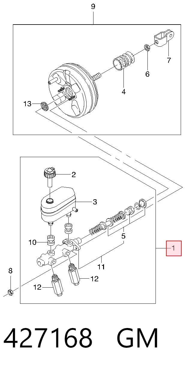 Comprar Cilindro maestro de frenos Daewoo Nubira I J10, J15