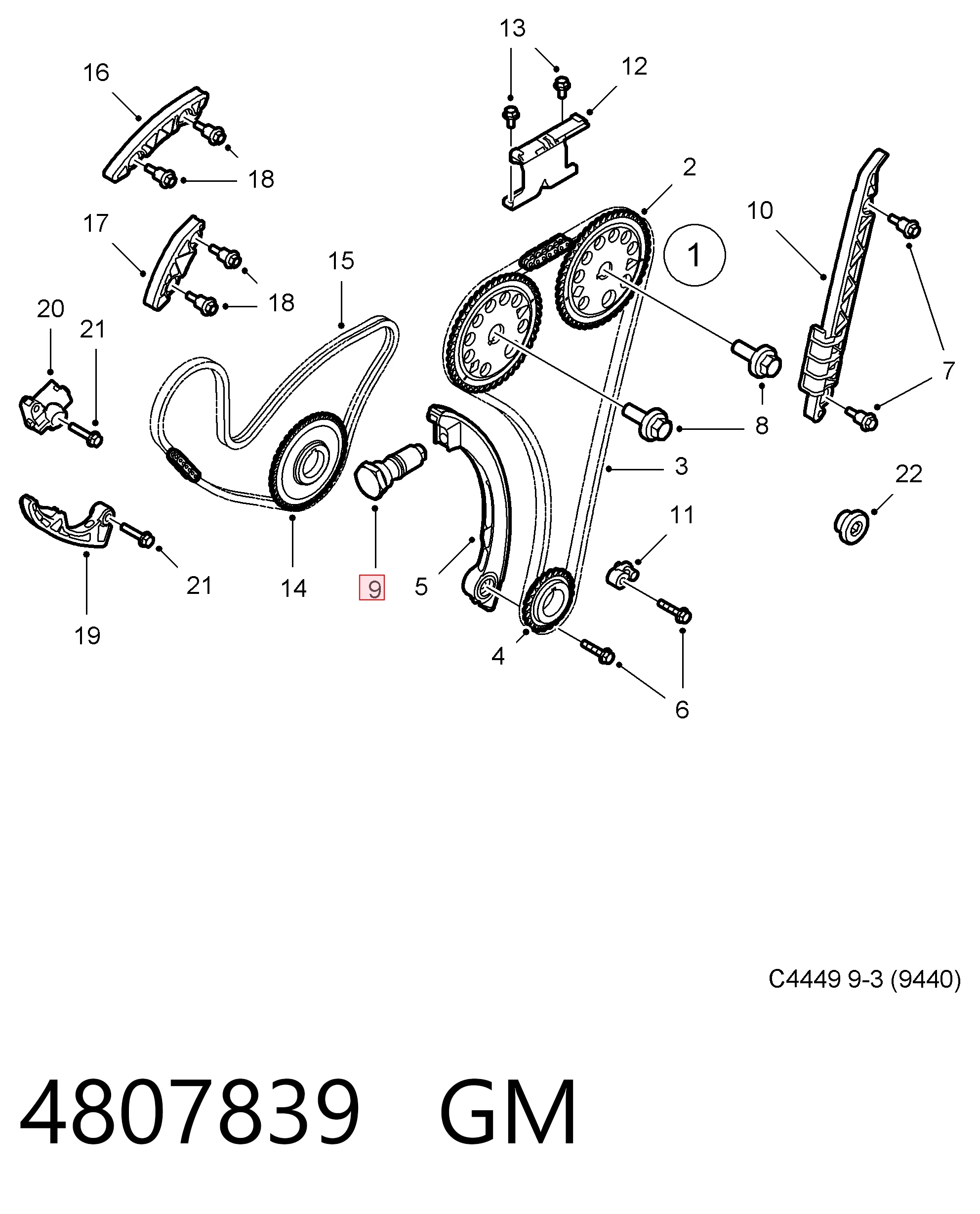 Tensor de cadena de distribución Alfa Romeo 159 sedán (939) (2005 - 2011) precio, desde 35,01 EUR