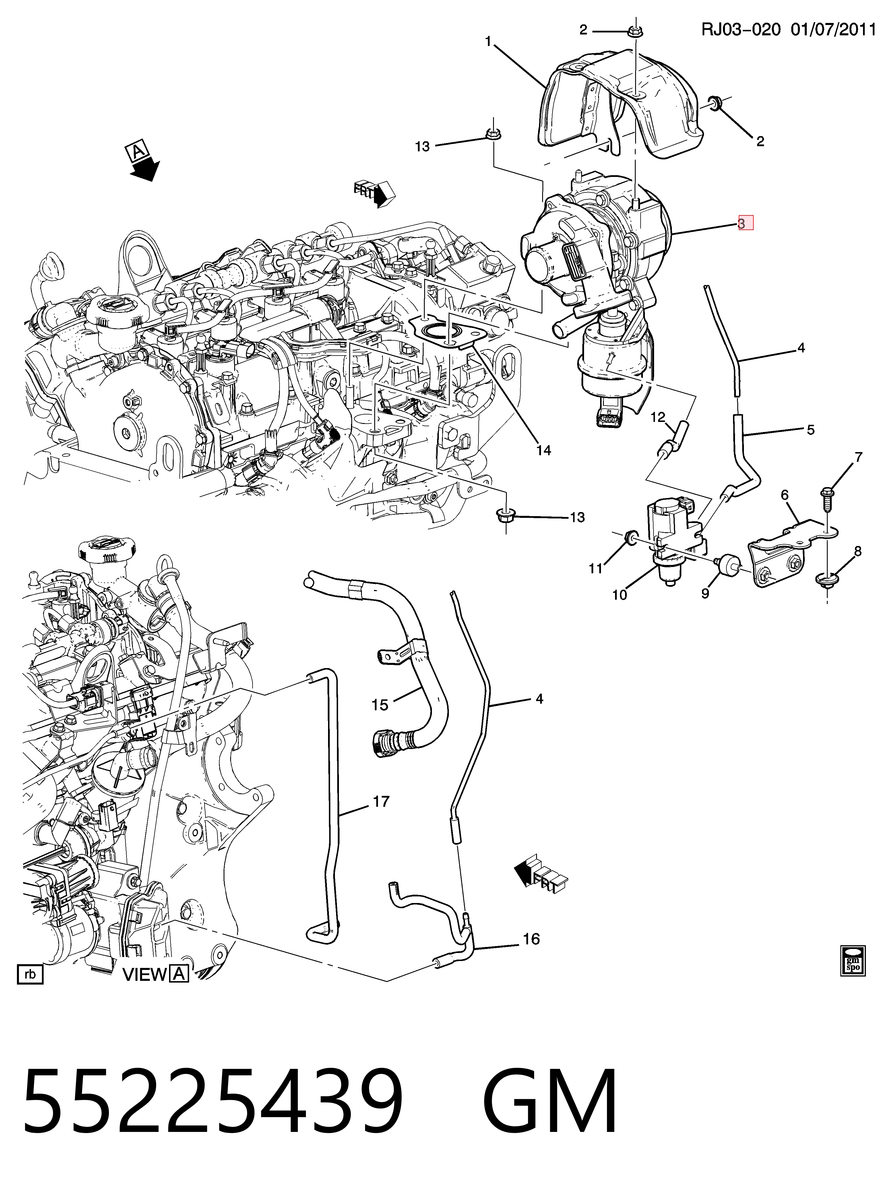 Turbo para motor para Fiat Doblo II 263