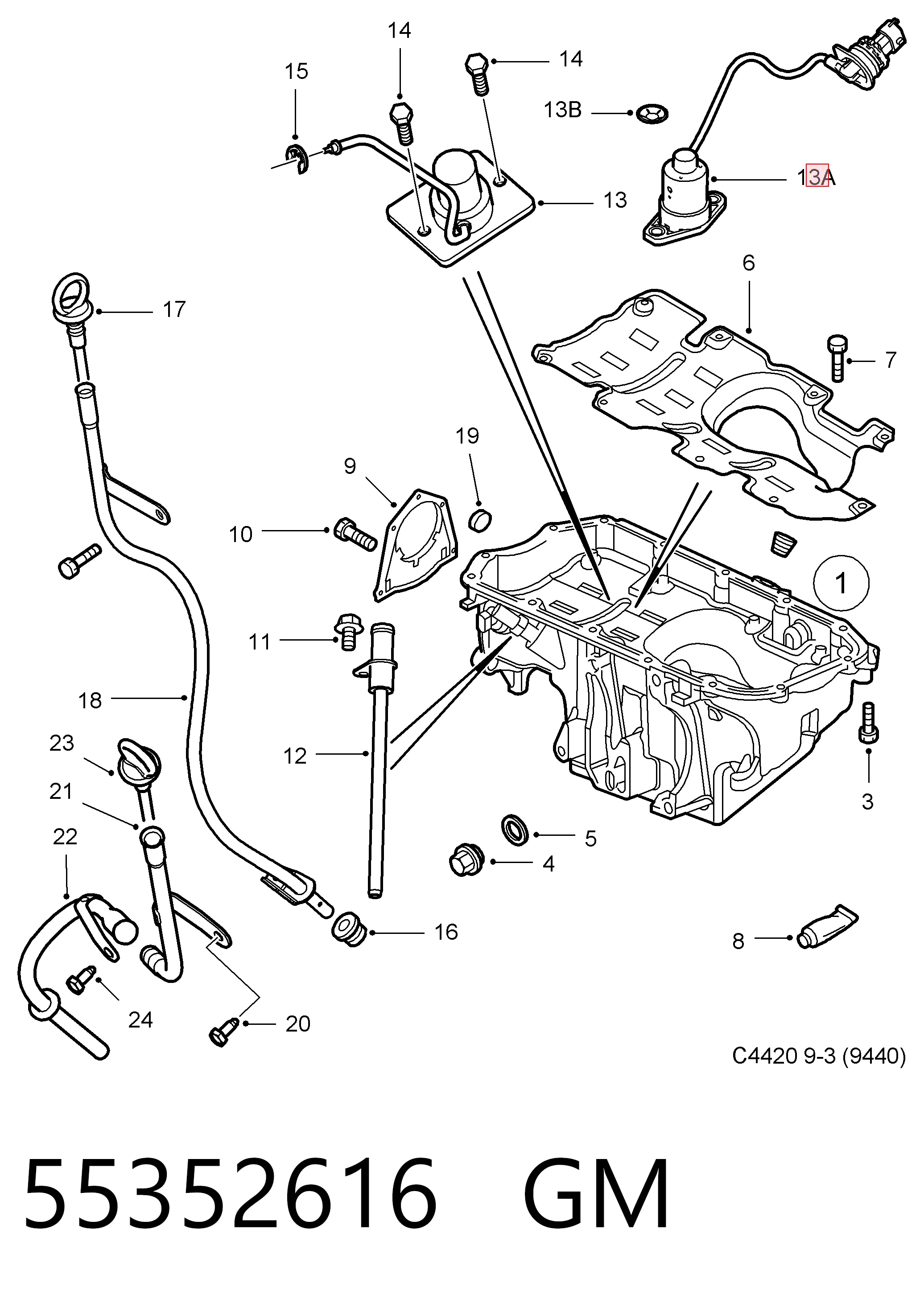  Sensor de nivel de aceite Opel Astra 