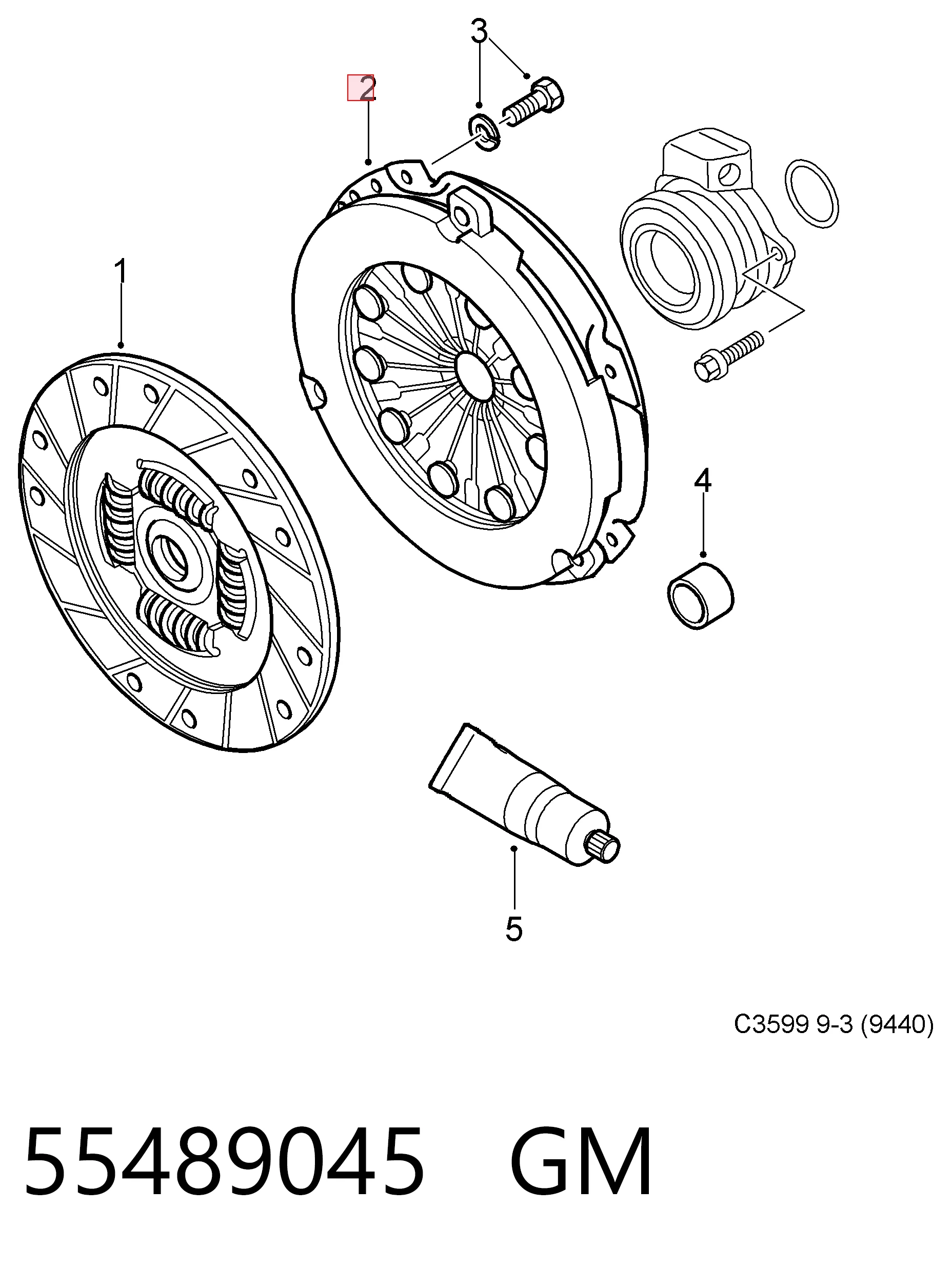 55489045 Peugeot/Citroen plato de presion del embrague funcion