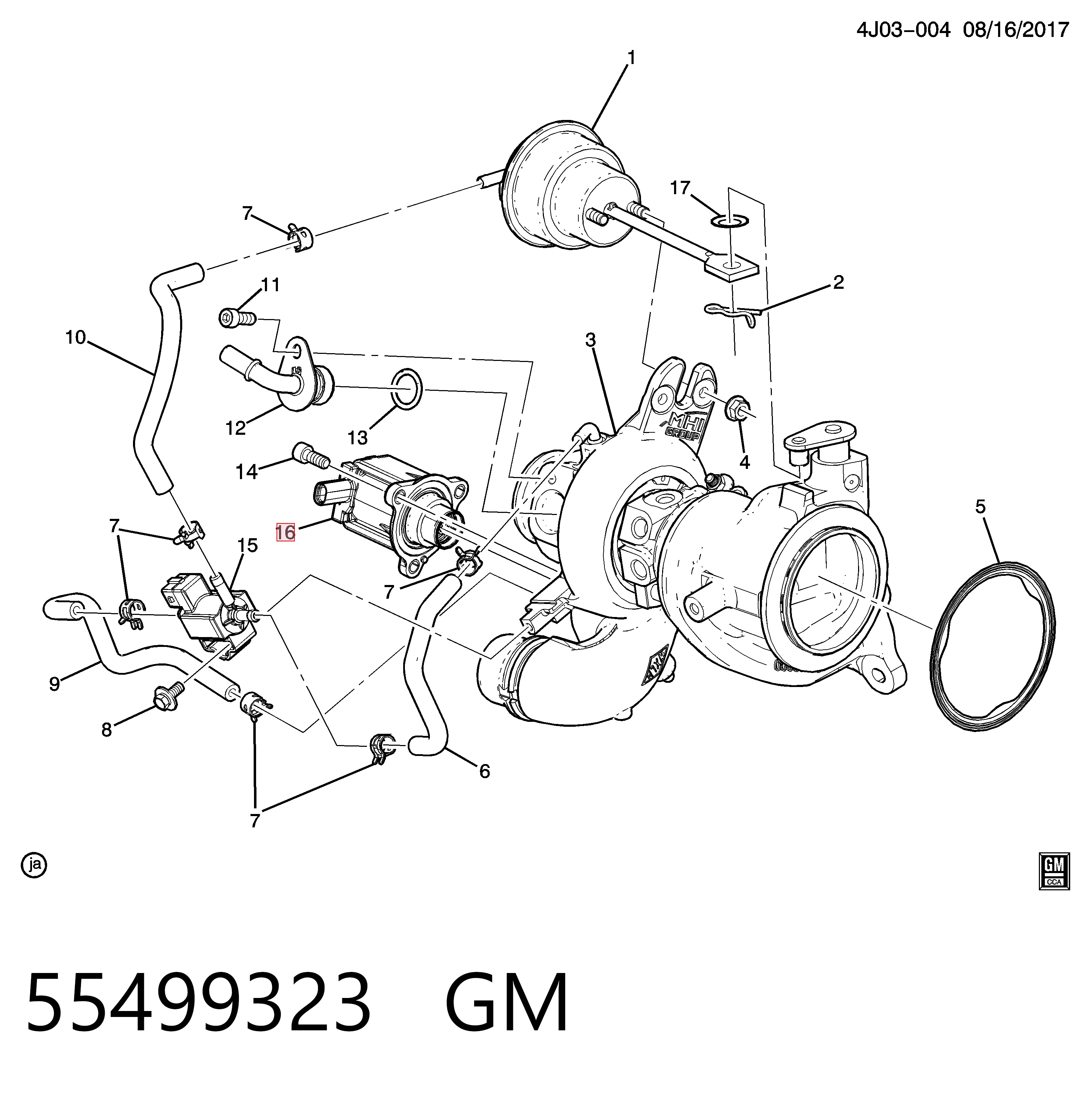 55499323 Peugeot/Citroen Válvula de recirculación de aire de sobrealimentación de turbina