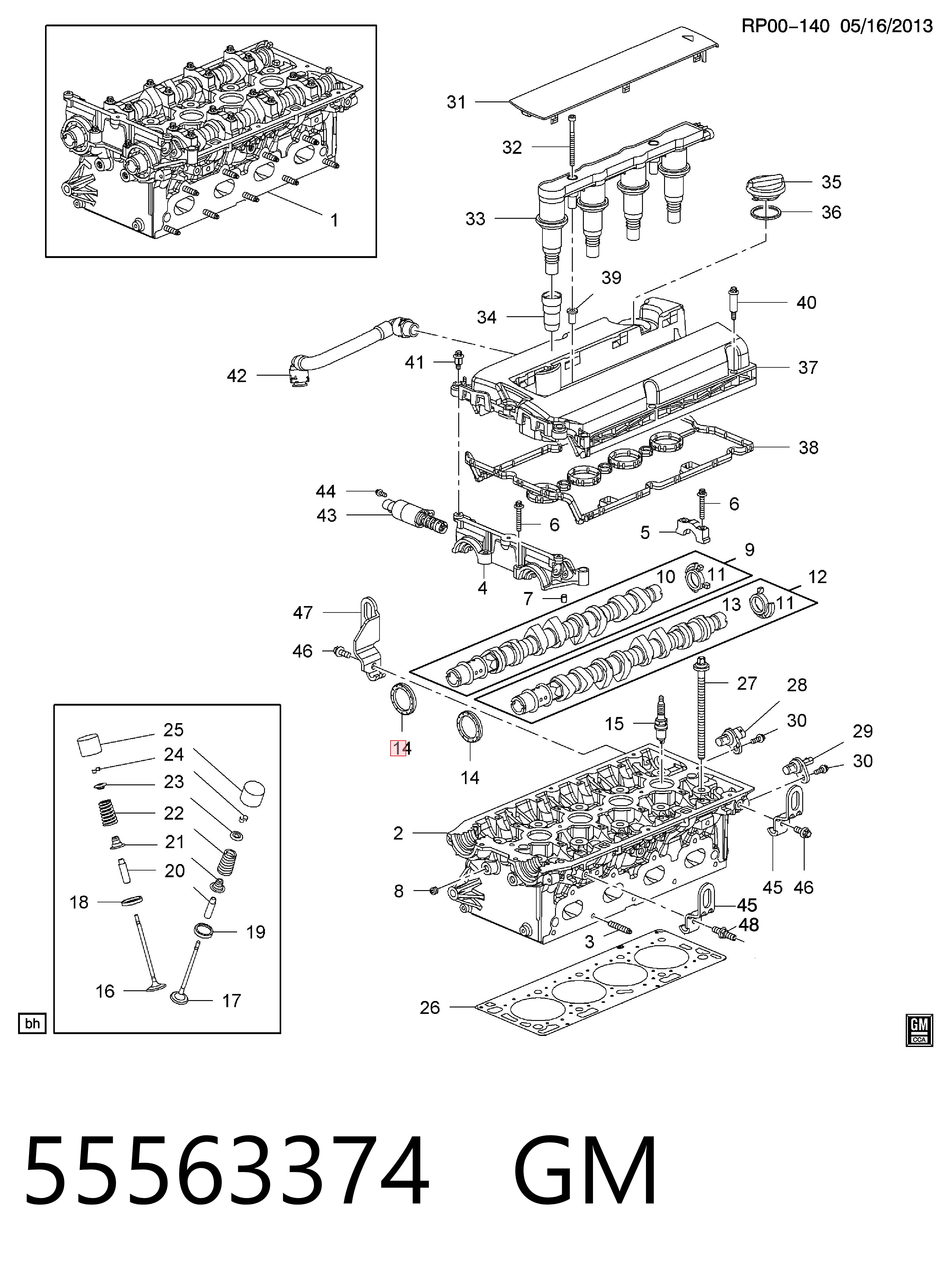 Retén de árbol de levas para KIA Cerato I LD
