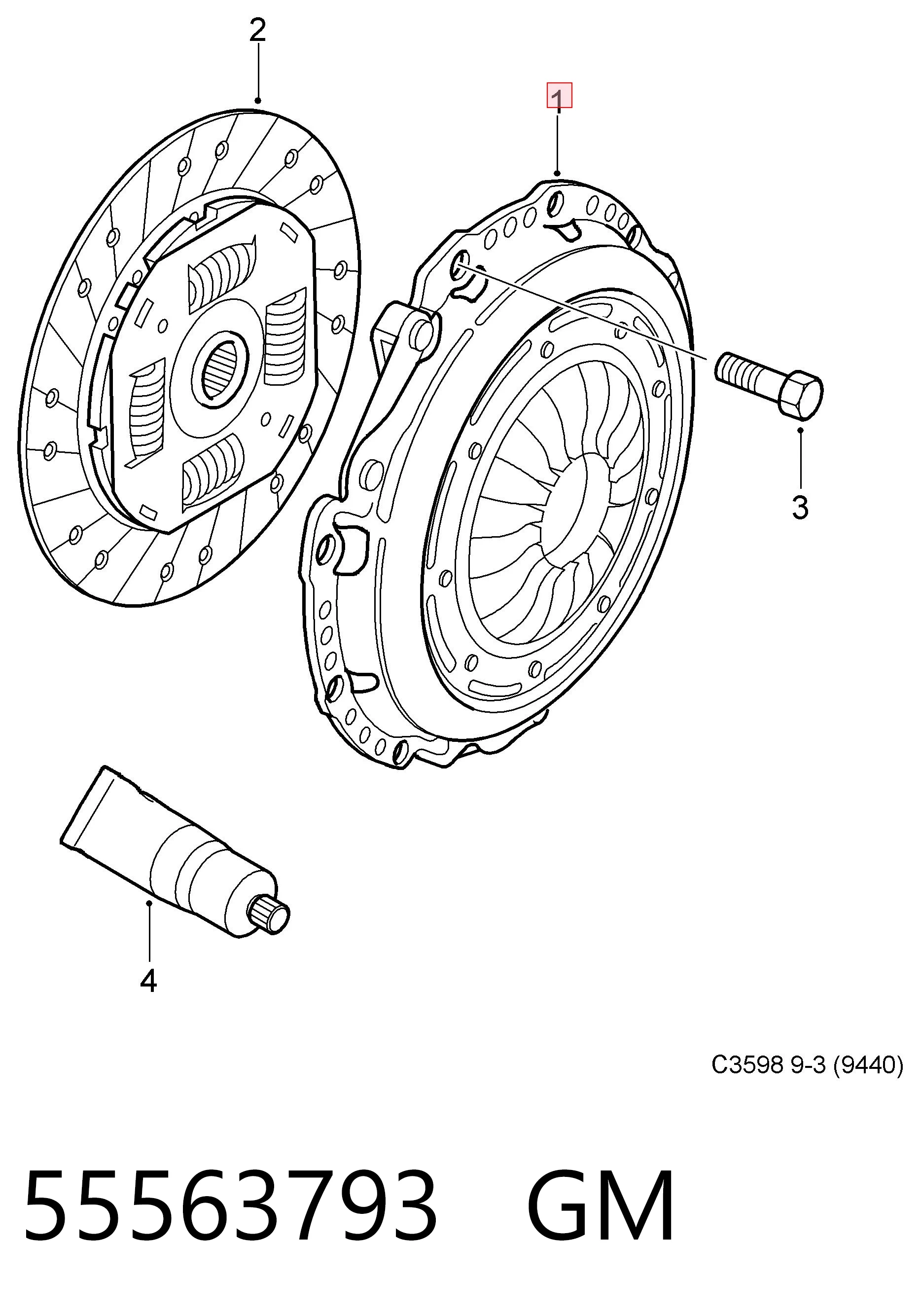 Kit de embrague GM 55563793