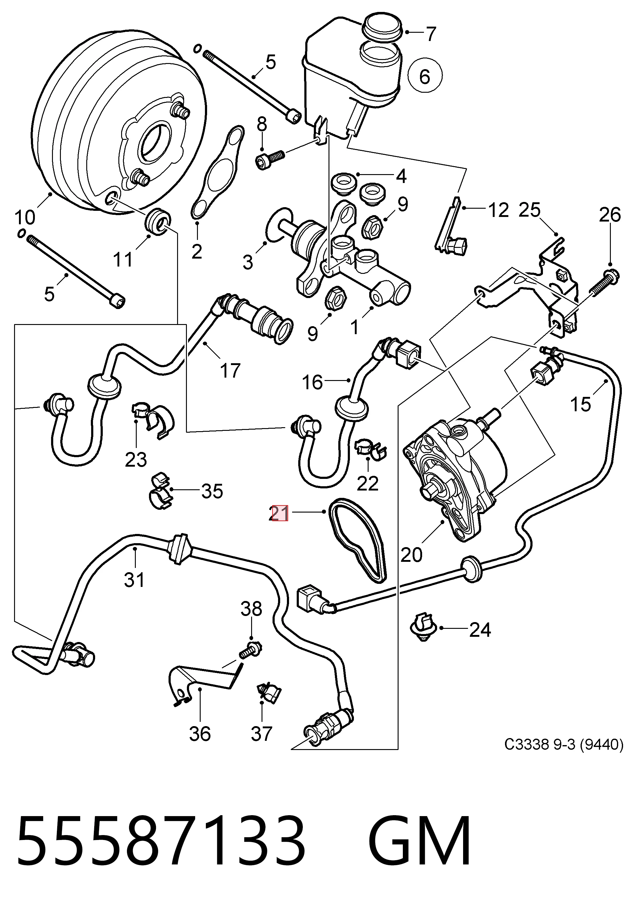 Junta de la bomba de vacío Peugeot/Citroen 55489225 precio, desde 5,83 EUR
