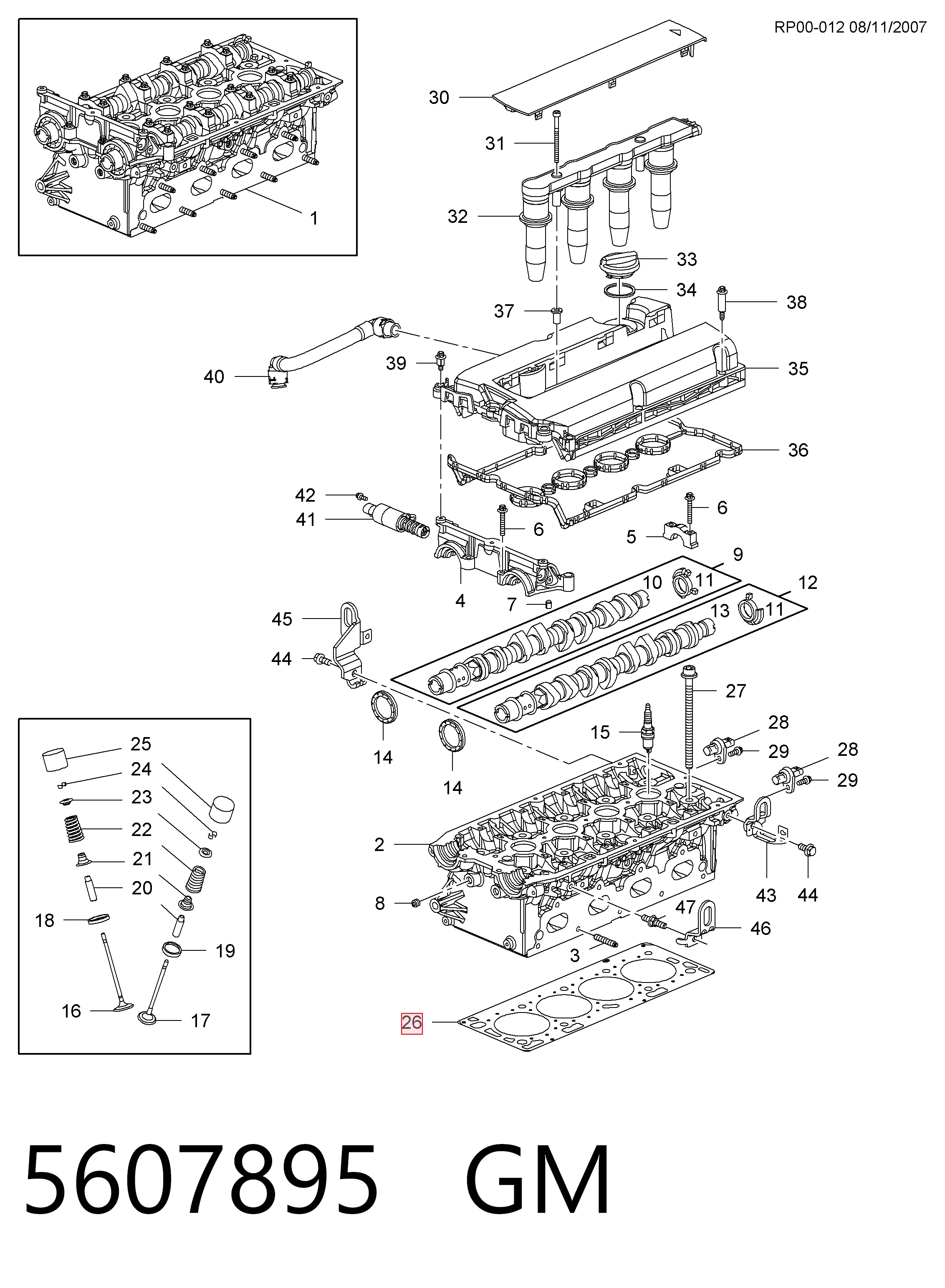 Empaque de culata Opel Vectra C