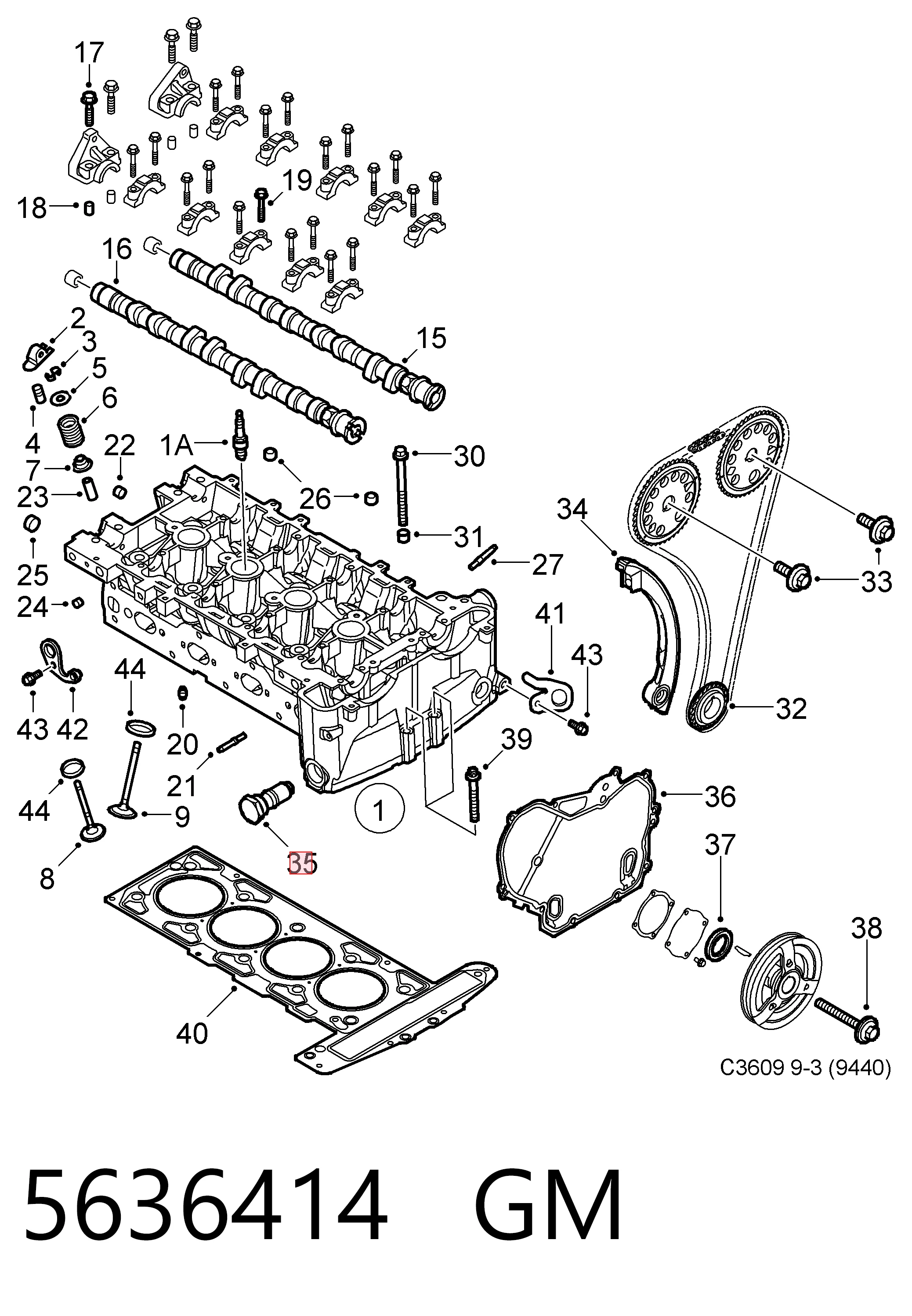  Tensor de cadena de distribución Alfa Romeo 159 