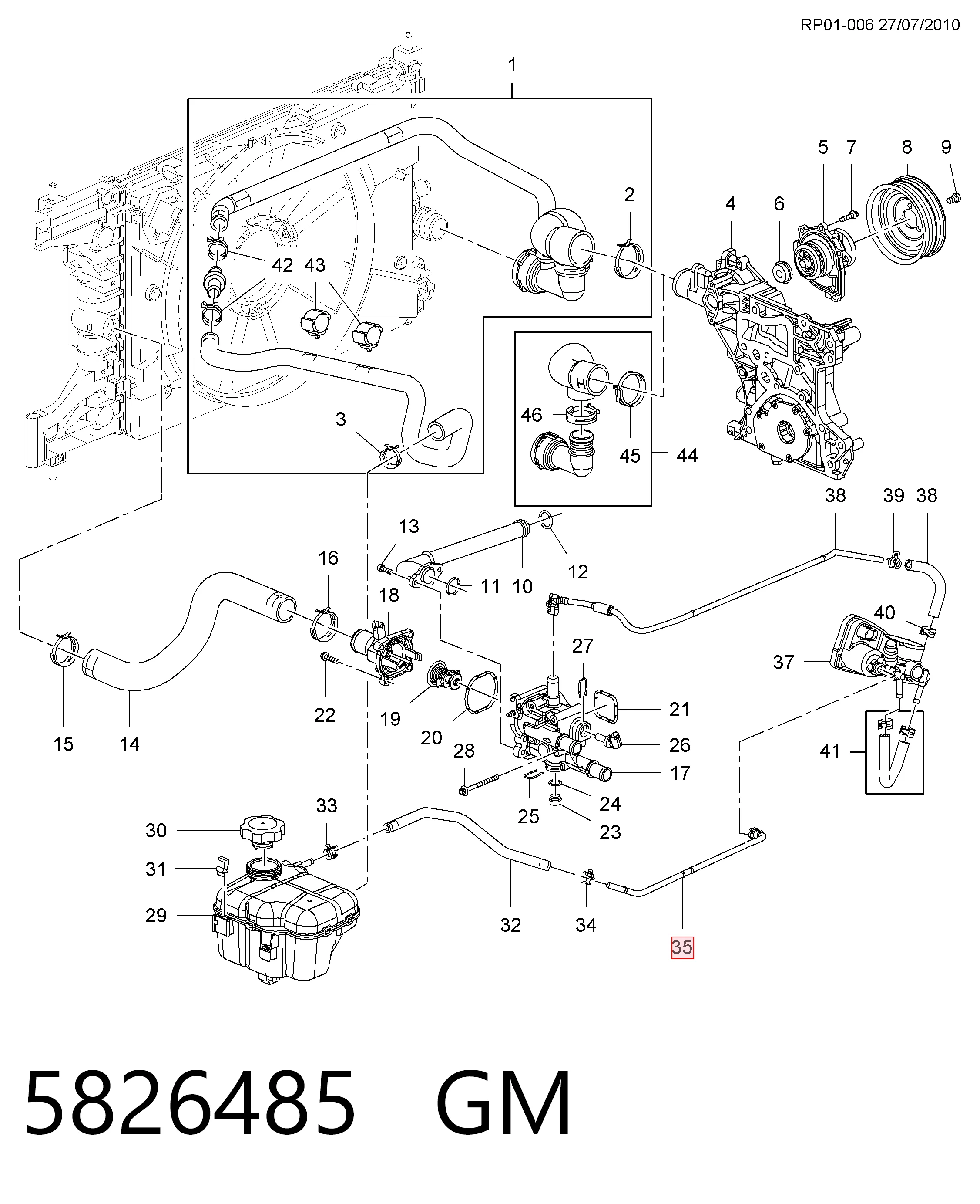 Comprar 55559353 Peugeot/Citroen Manguera de calefacción de la mariposa de aceleración