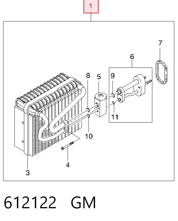 Evaporador, aire acondicionado para Daewoo Lanos  KLAT