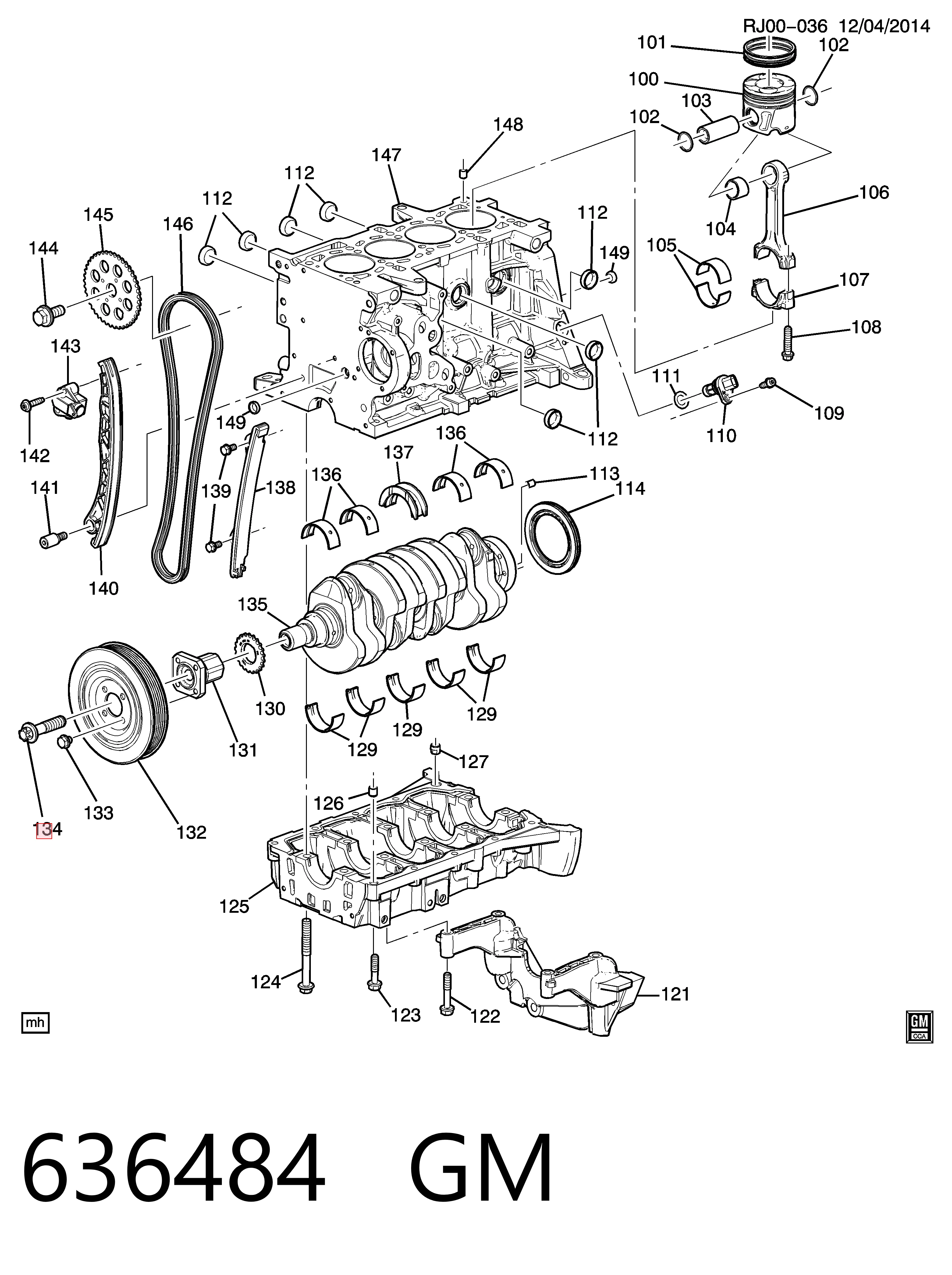 Perno de volante de inercia 12855467 Peugeot/Citroen