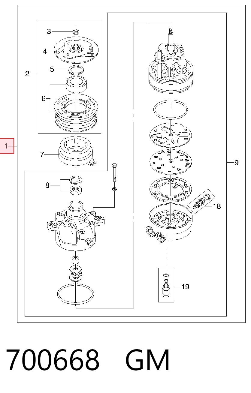  Compresor de aire acondicionado Daewoo Nubira 1
