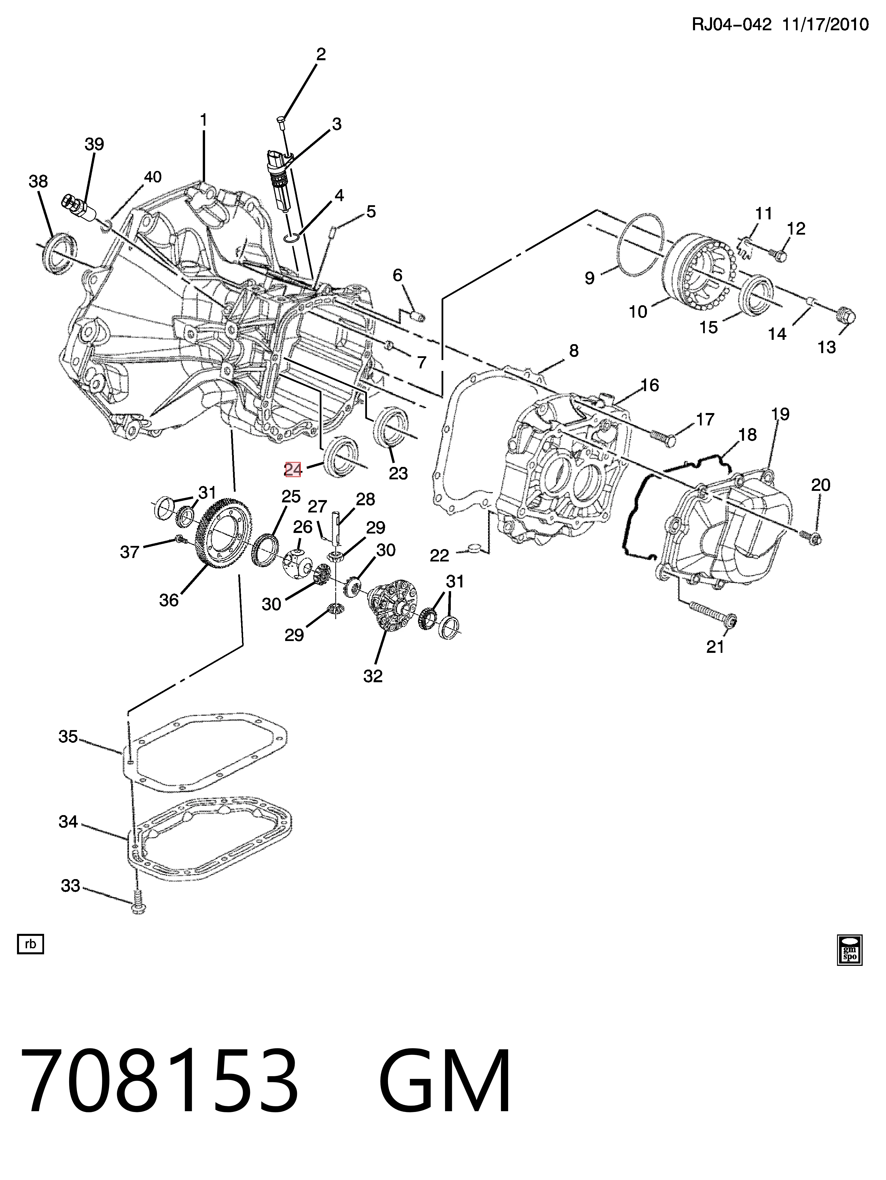 Cojinete de la caja de cambios Vectra  sedán (2002-2008) original desde 17,81 €