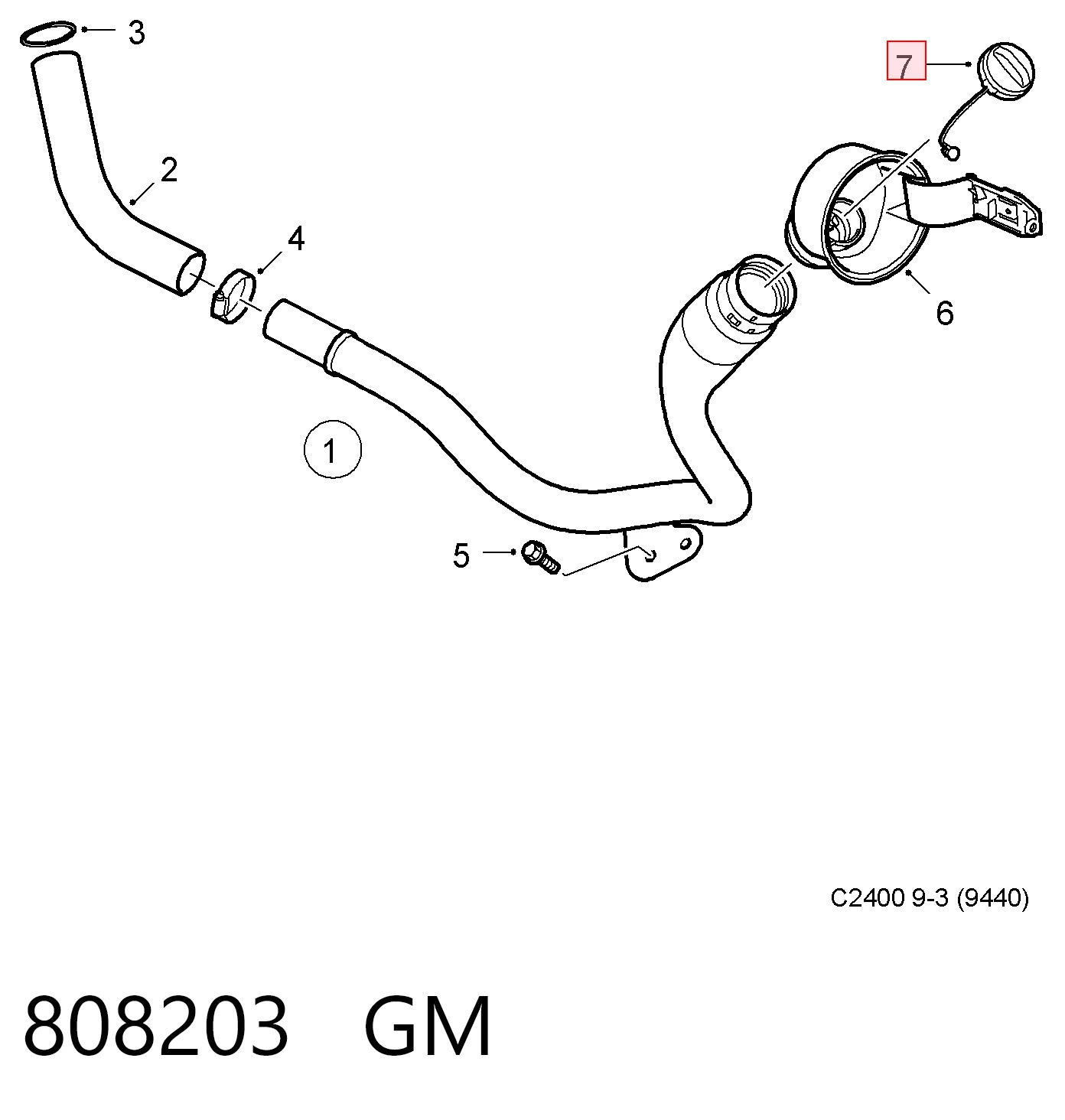 Tapa tanque combustible para KIA Cerato I LD