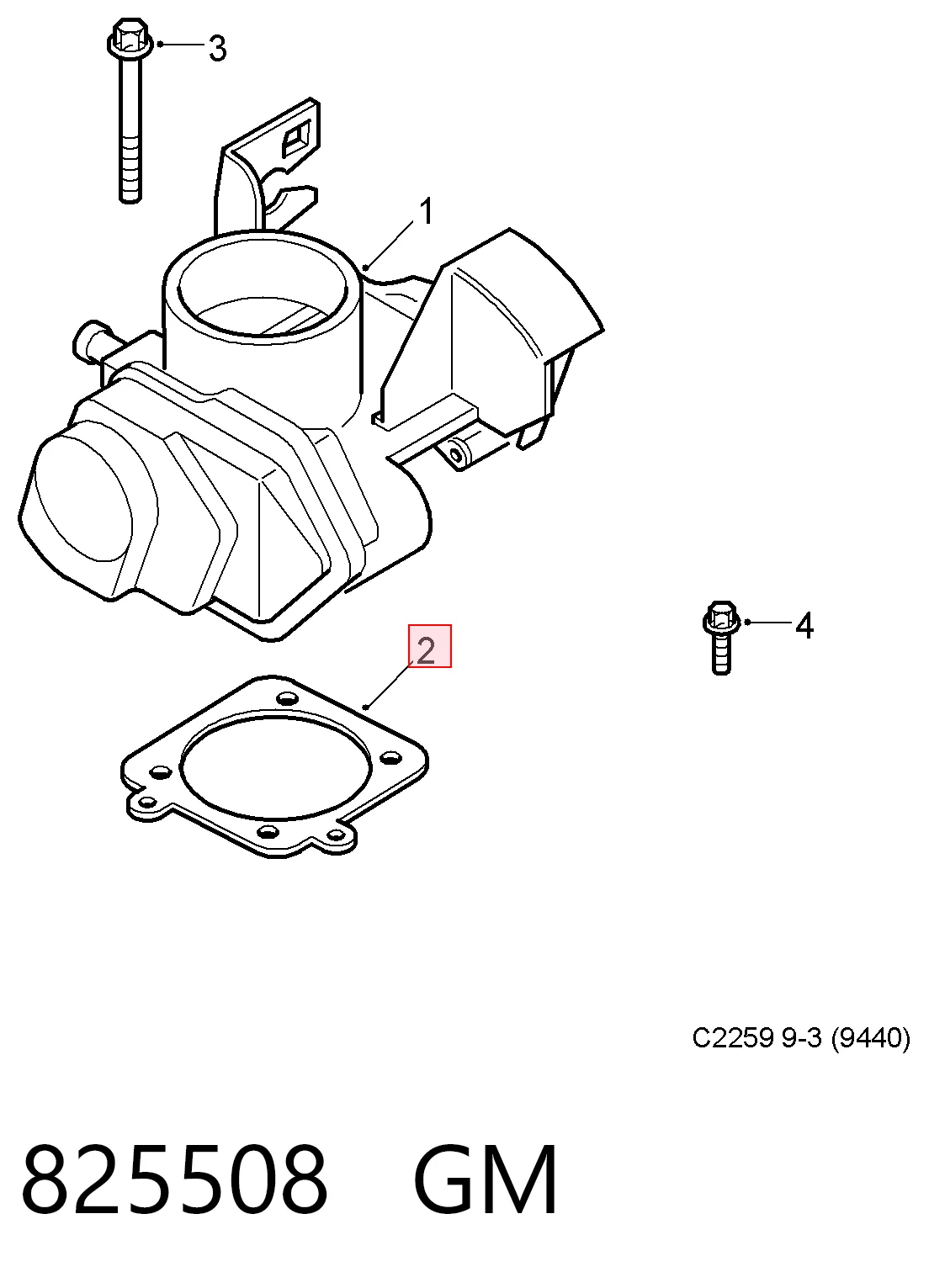 90543950 Peugeot/Citroen Junta del cuerpo de mariposa