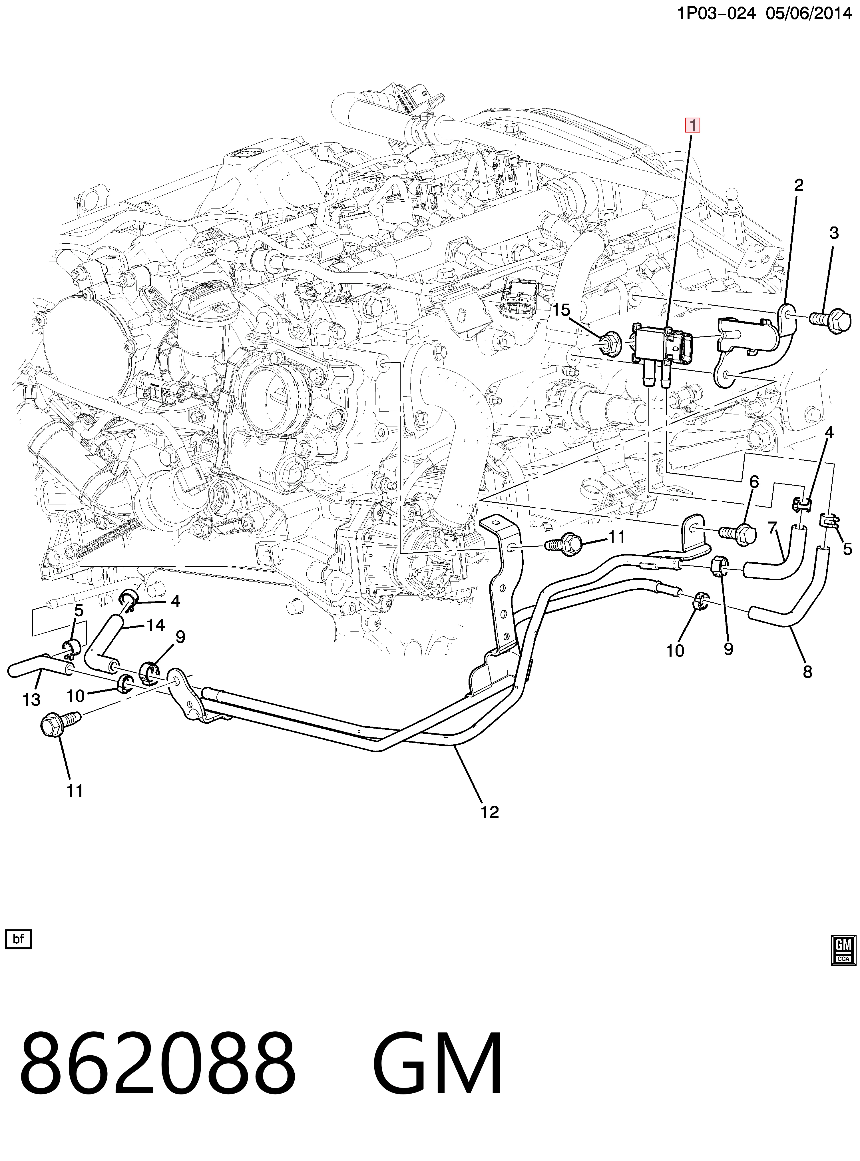Sensor de presion gases de escape 55599659 Peugeot/Citroen