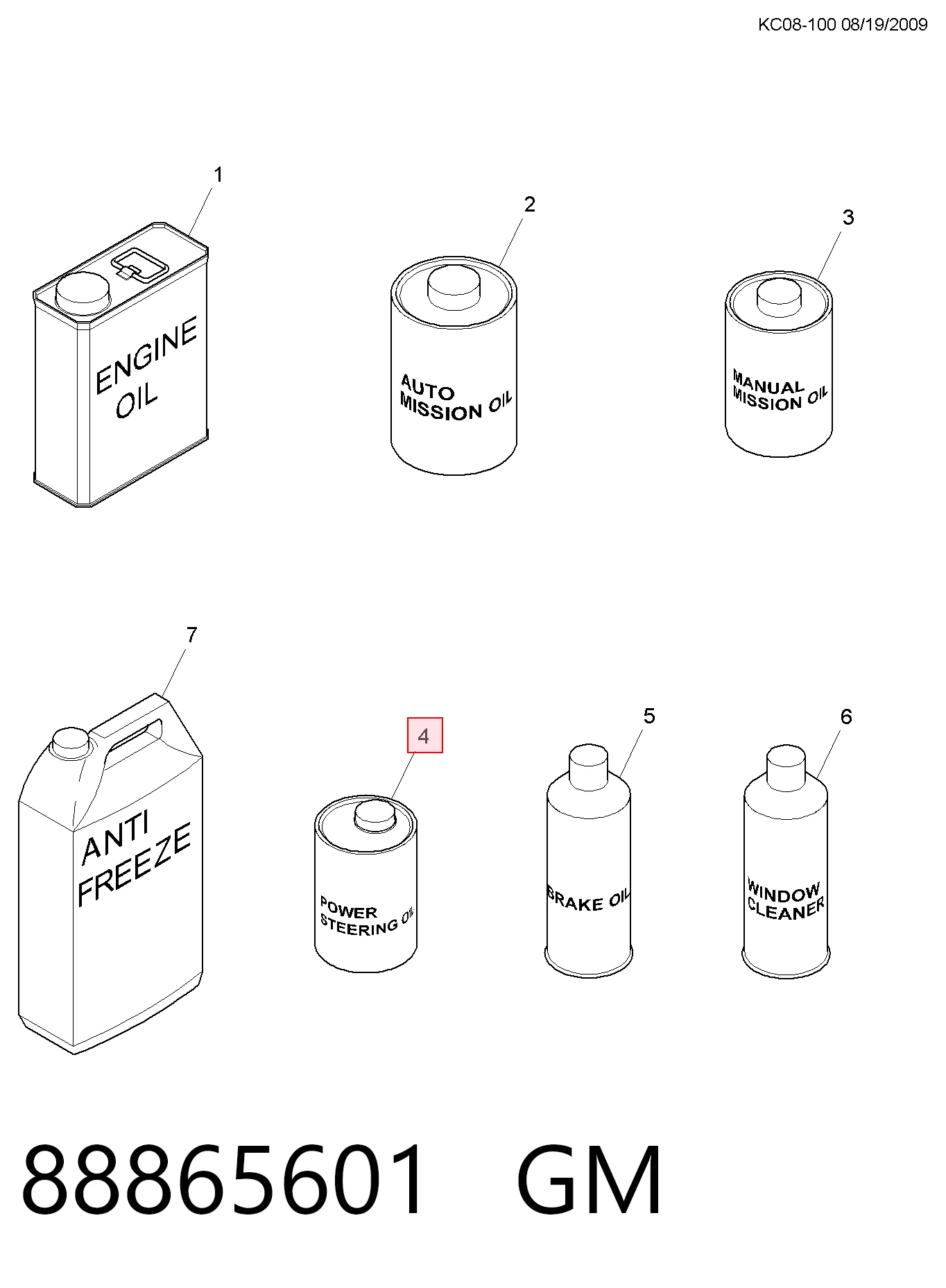 88865601 General Motors Aceite caja cambios