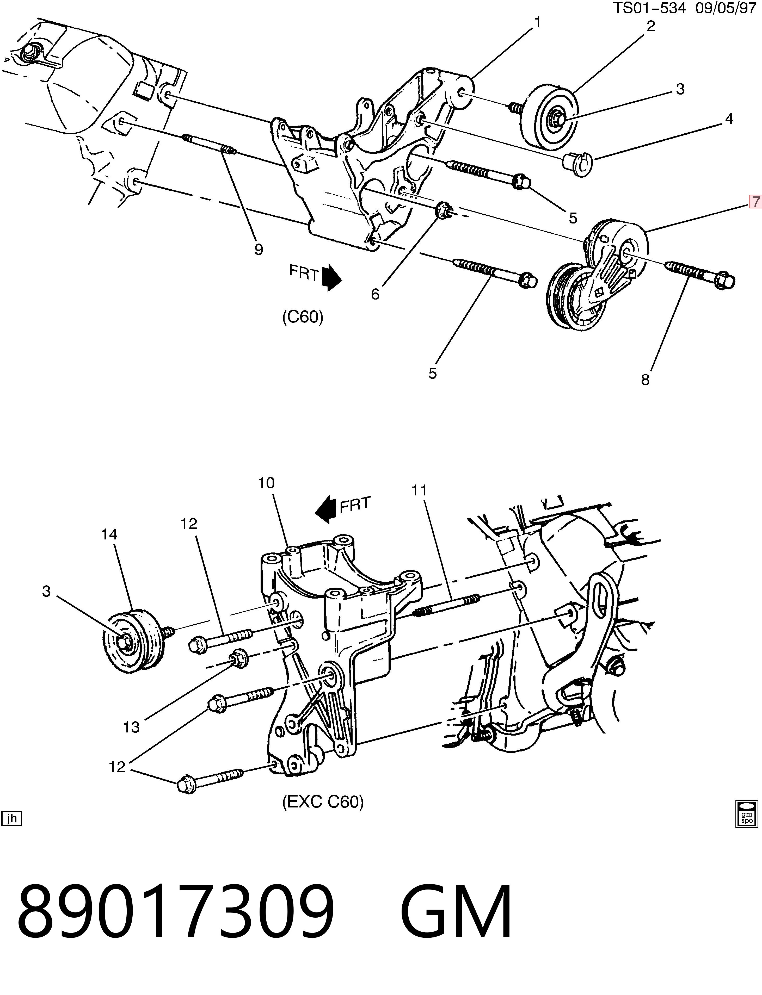 Tensor de la correa trapecial poli v Ford Explorer 