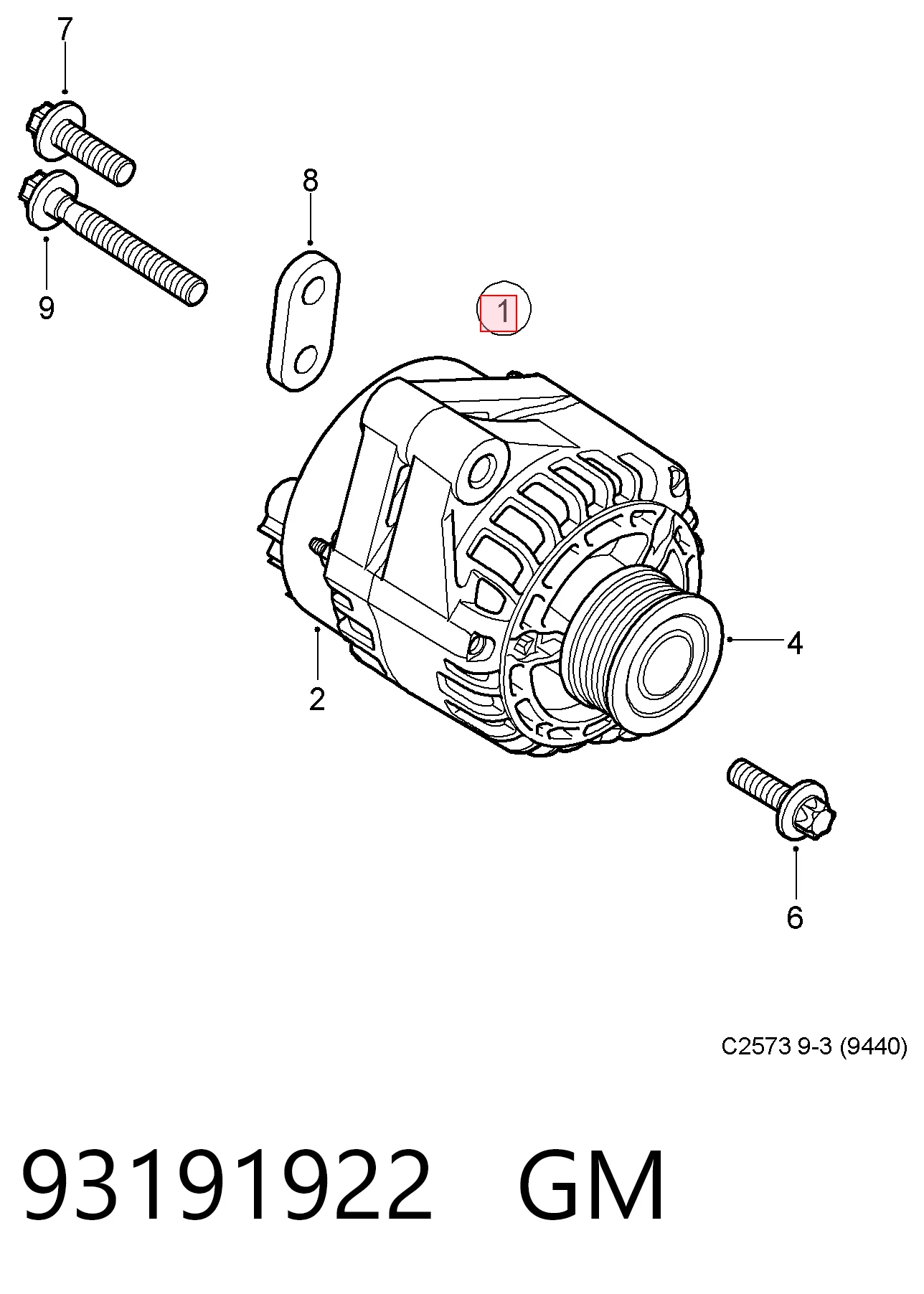 Alternador 13308508 Peugeot/Citroen