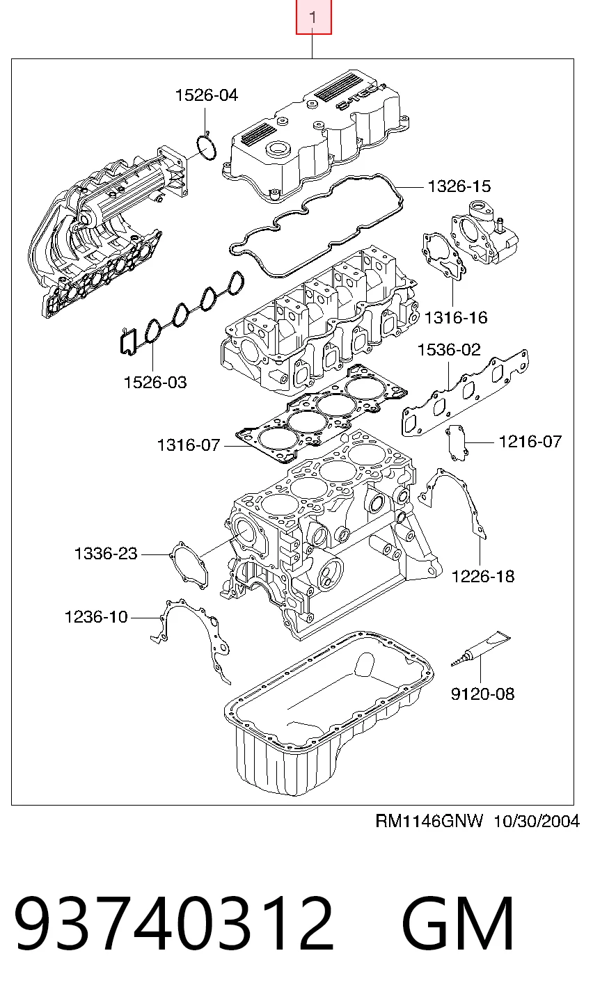 Comprar 93740055 Hyundai/Kia Kit completo de juntas del motor