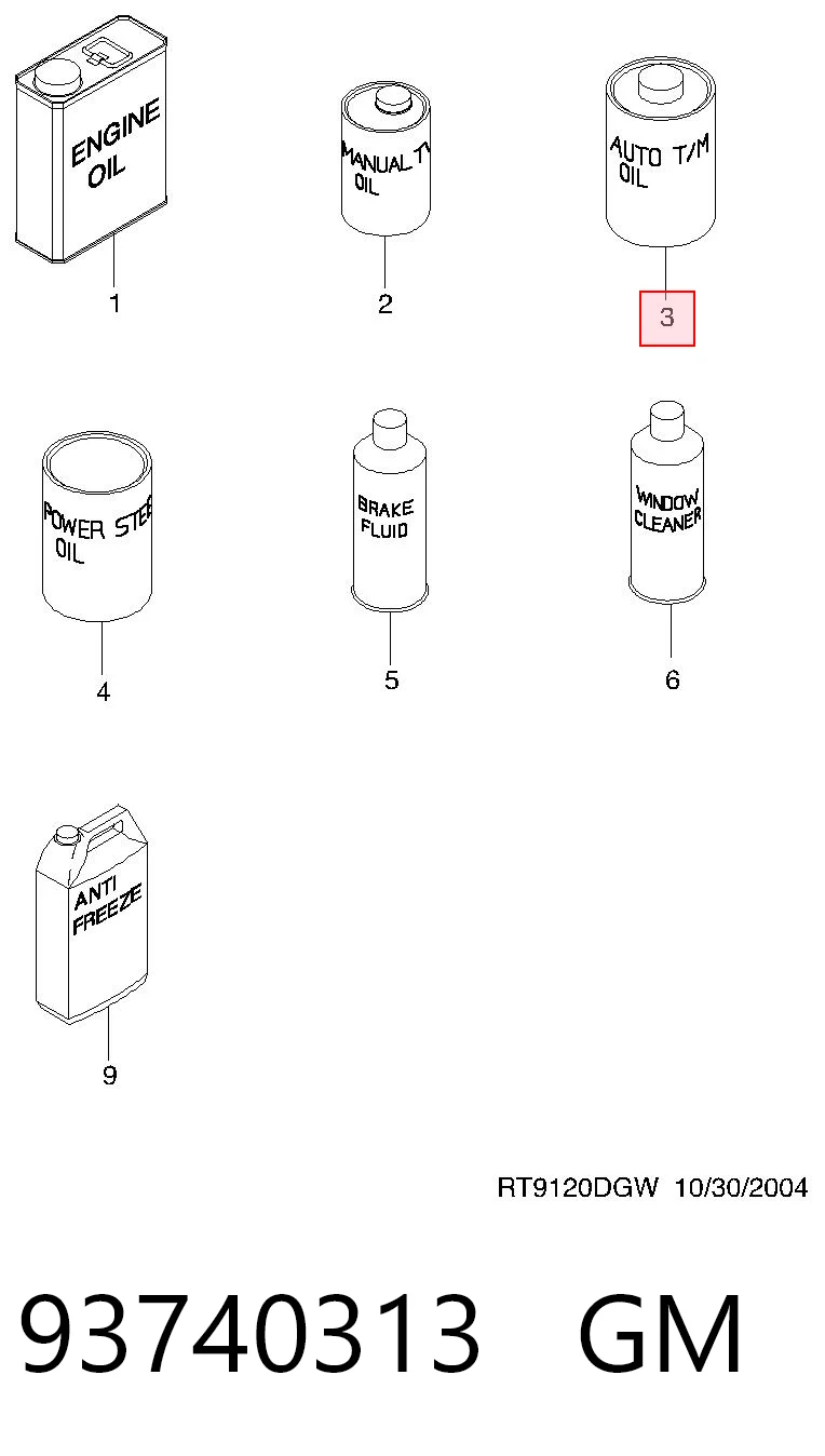 Aceite de transmisión GM 93740313