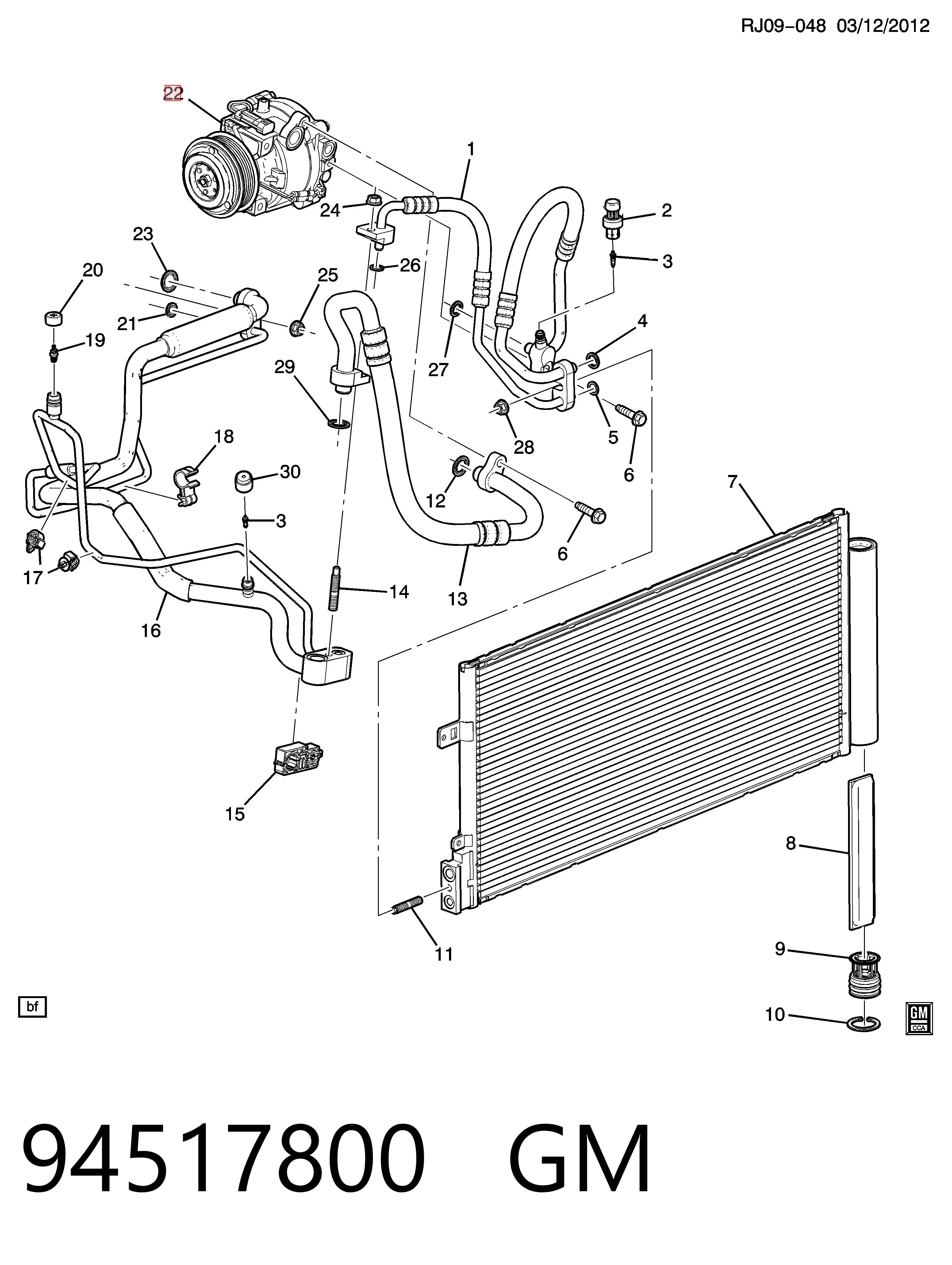 94517800 General Motors Compresor climatizador