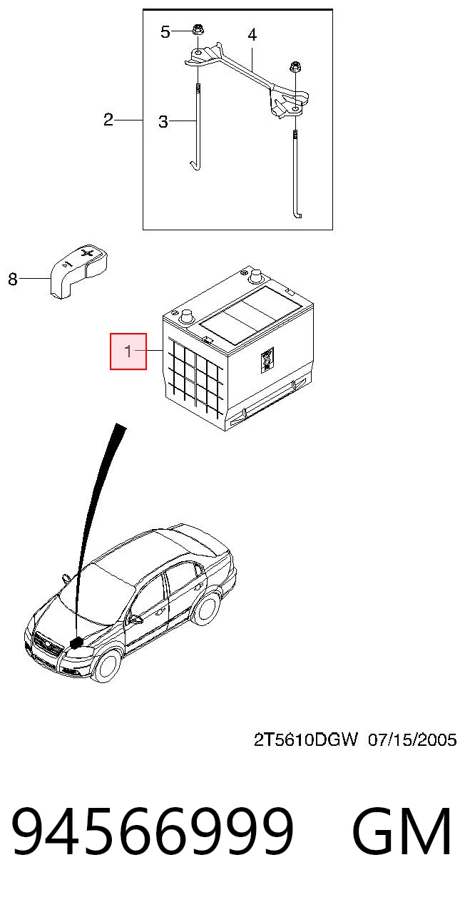 Batería de arranque 288000T020 TOYOTA
