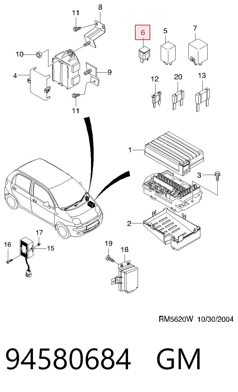 Comprar 13266316 Peugeot/Citroen Relé de intermitentes