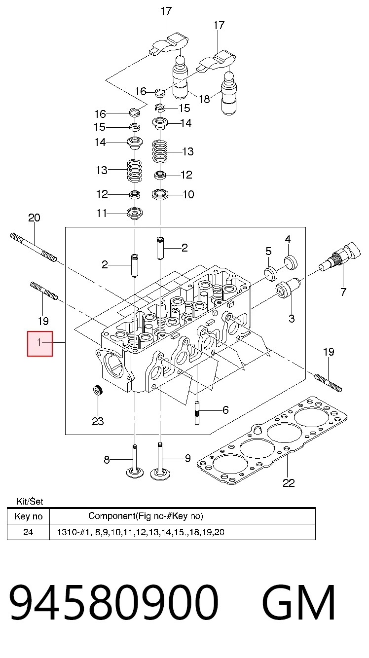 Cabeza del motor para Daewoo Lanos  KLAT