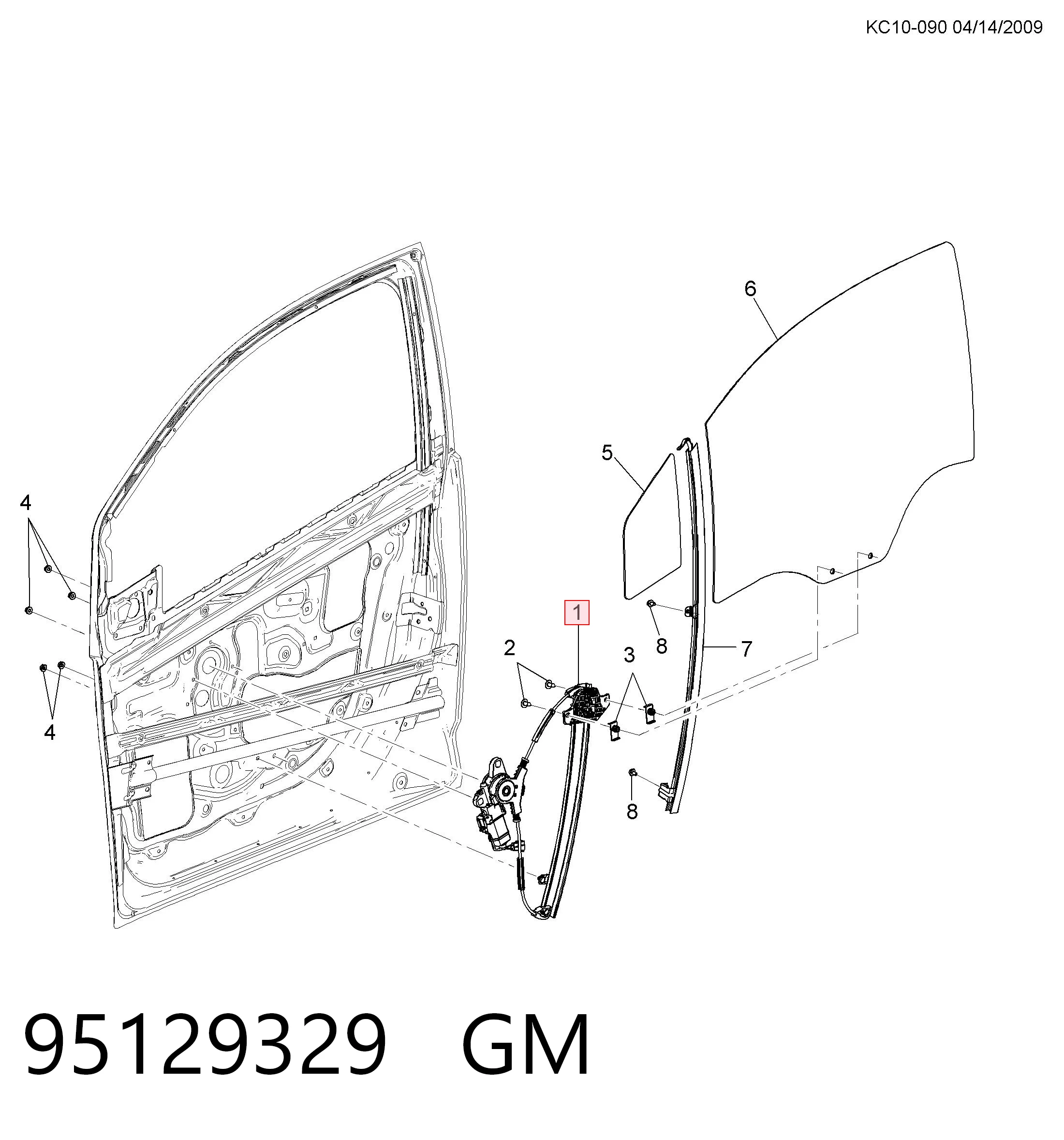 Comprar Mecanismo de elevalunas de la puerta delantera derecha Chevrolet Spark (Matiz) M300 a bajo precio
