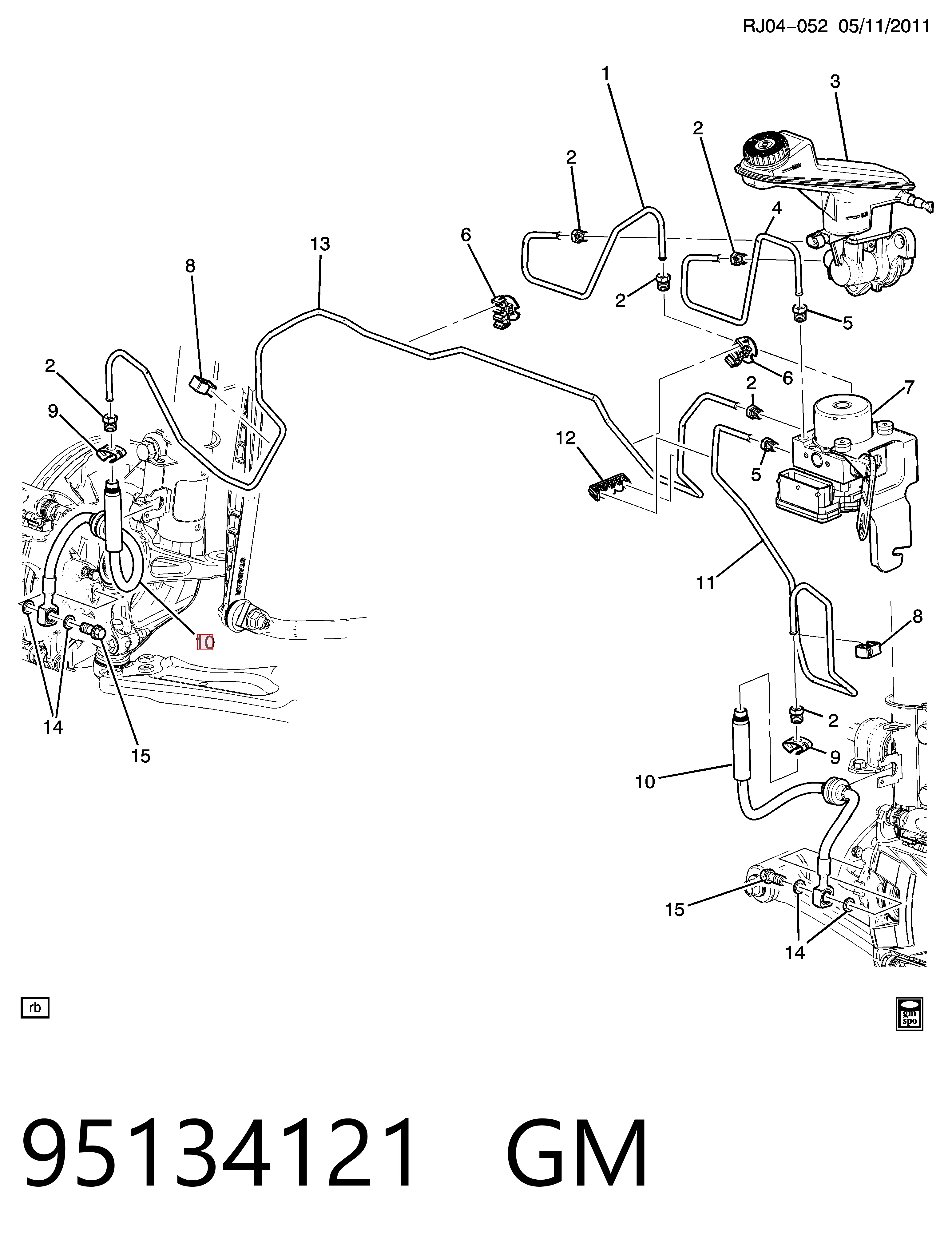 Comprar Latiguillo de freno delantero Chevrolet Aveo T300 a bajo precio
