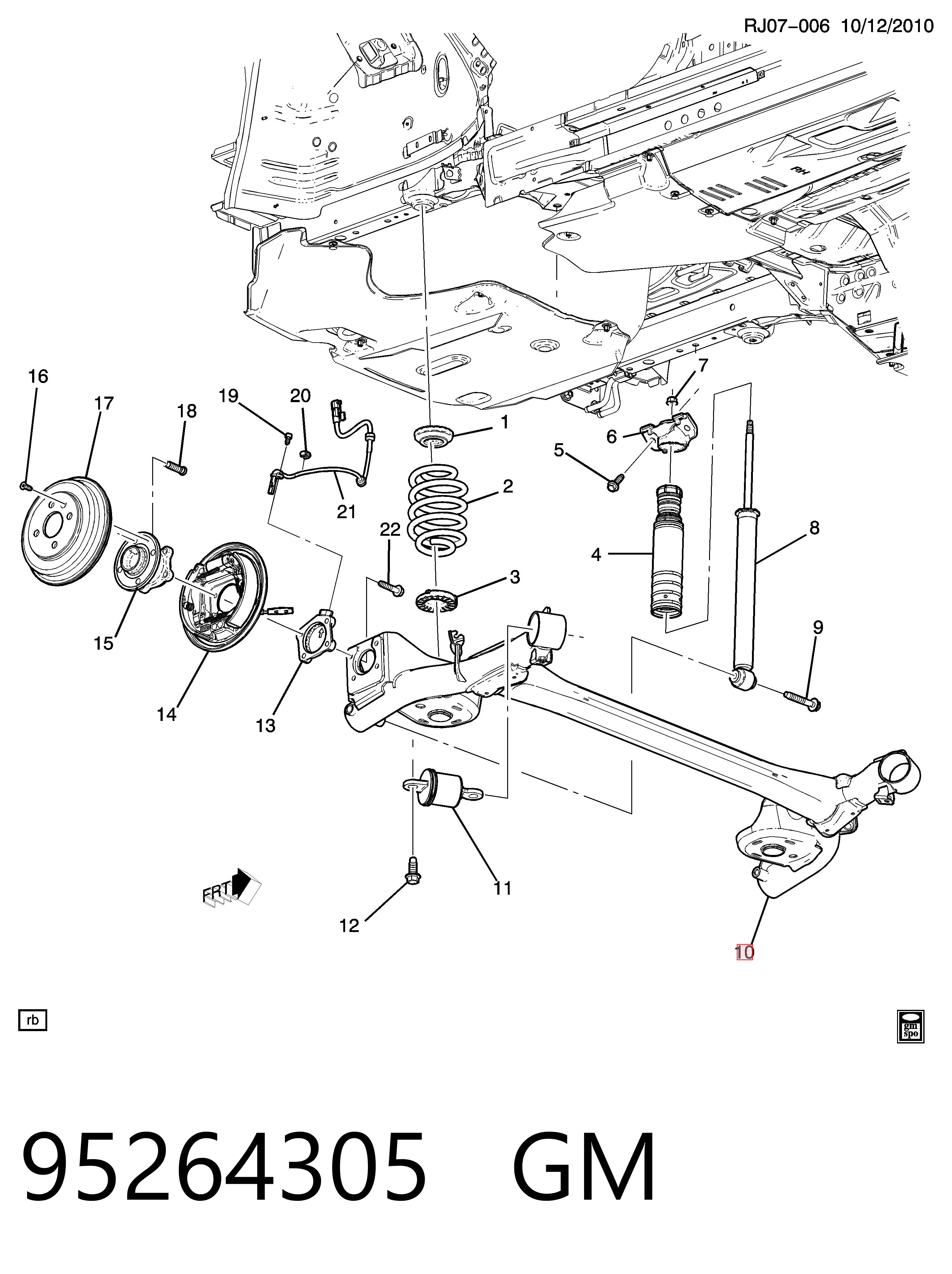 Puente trasero para Chevrolet Aveo III T300