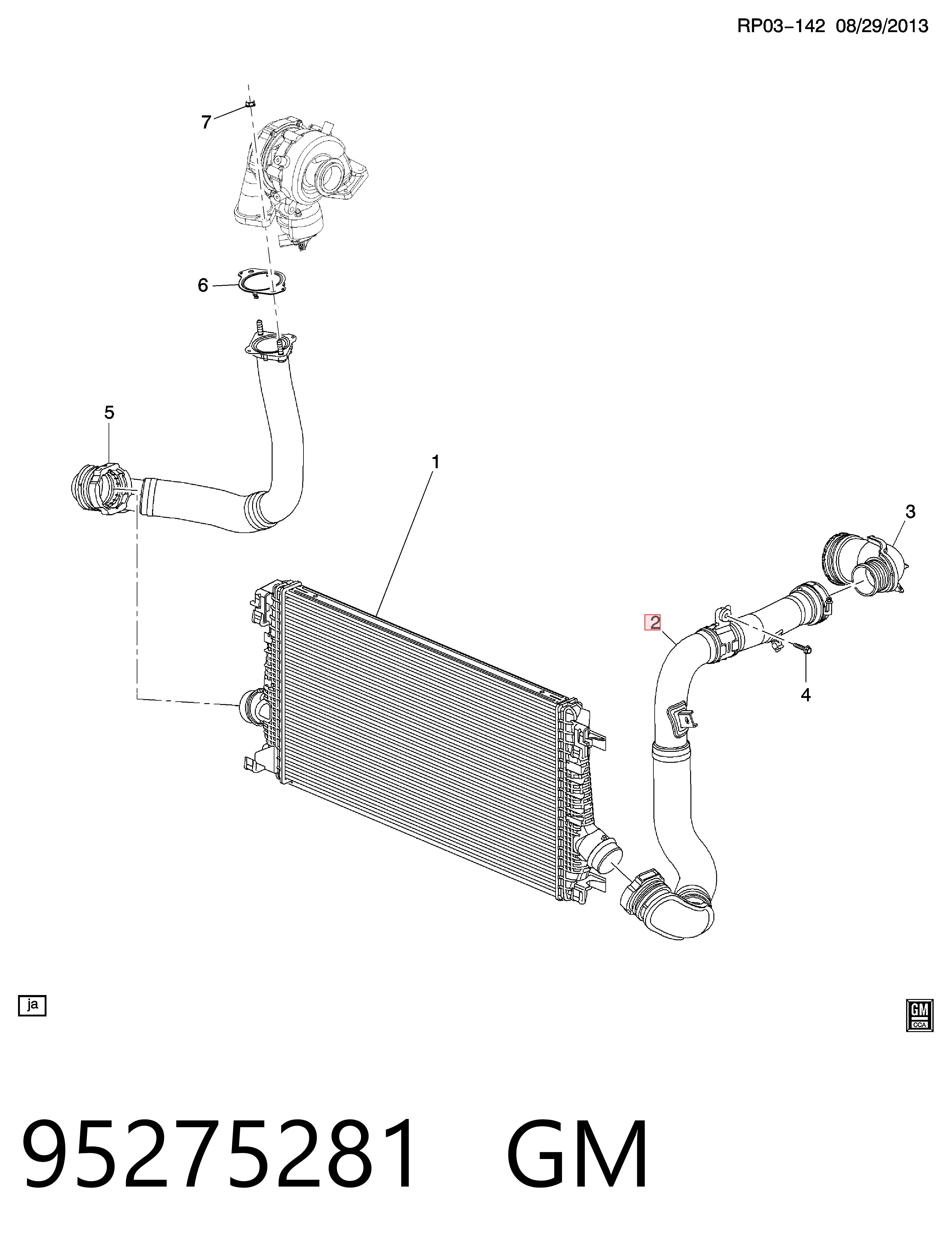 Manguera del intercooler Opel 95275281 precio, desde 27,39 EUR