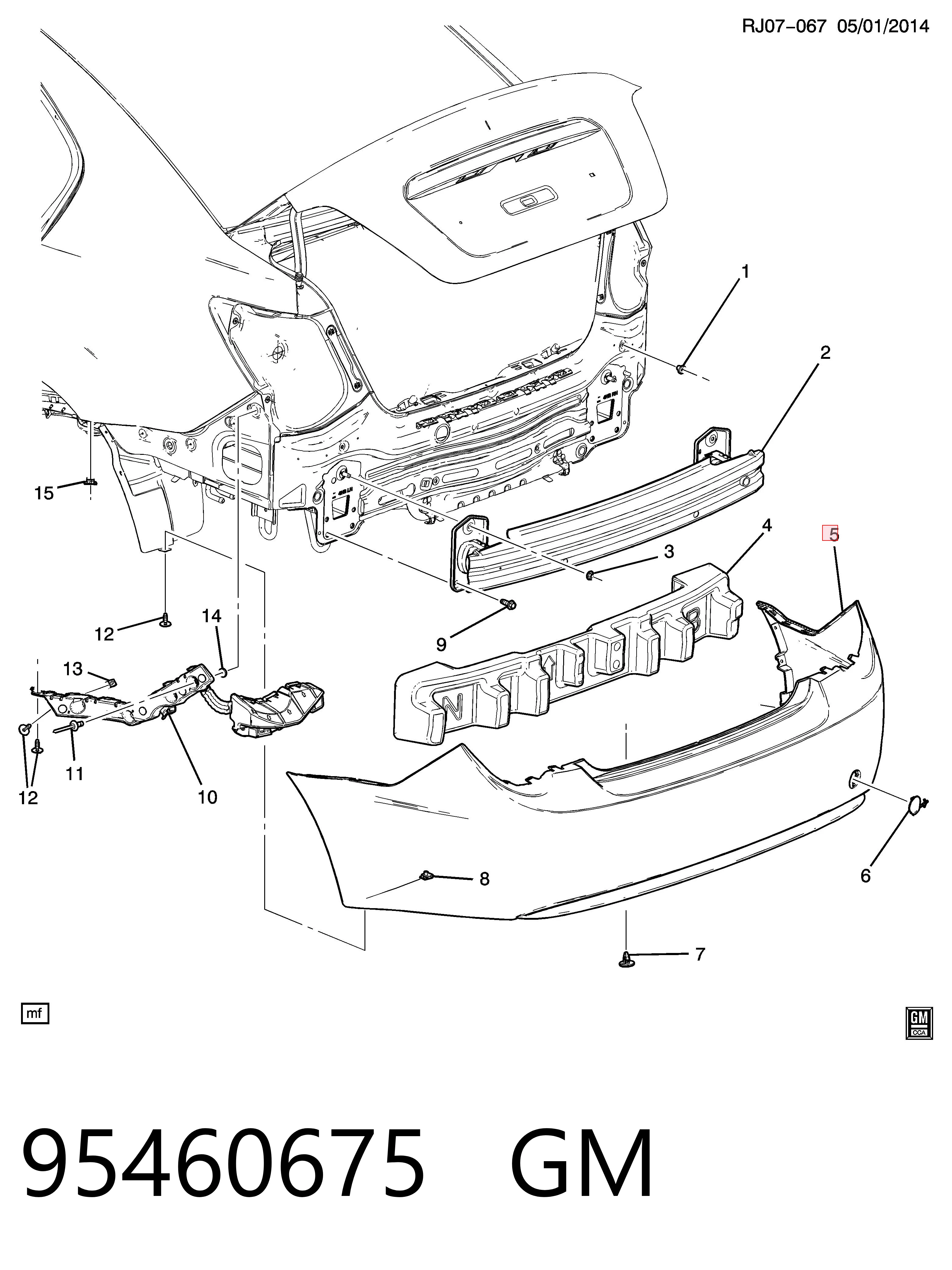 Comprar Parachoques trasero Chevrolet Aveo  T300 a bajo precio
