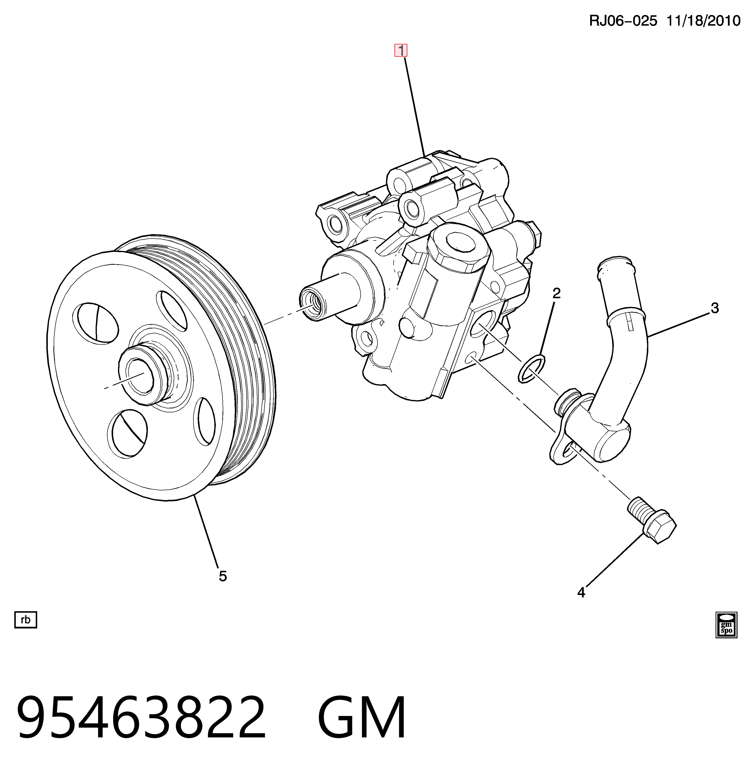 Bomba de dirección para Chevrolet Aveo T300