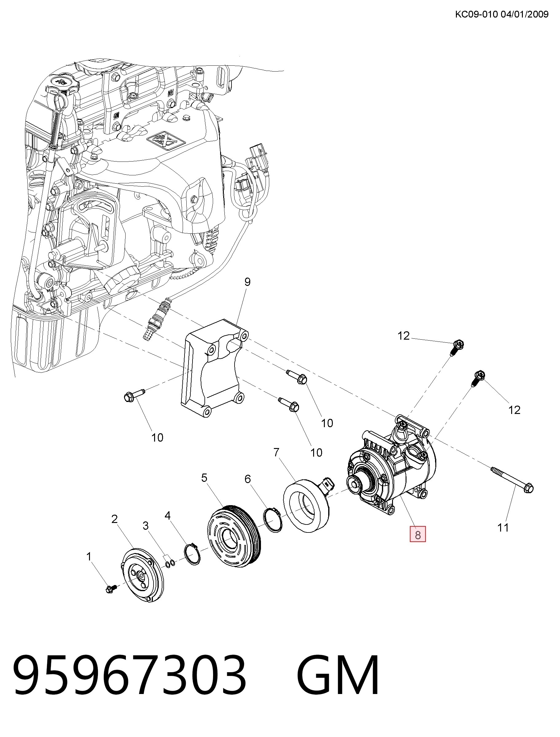 Compresor de ac Spark (Matiz)  hatchback (2010-2026) original desde 355,10 €