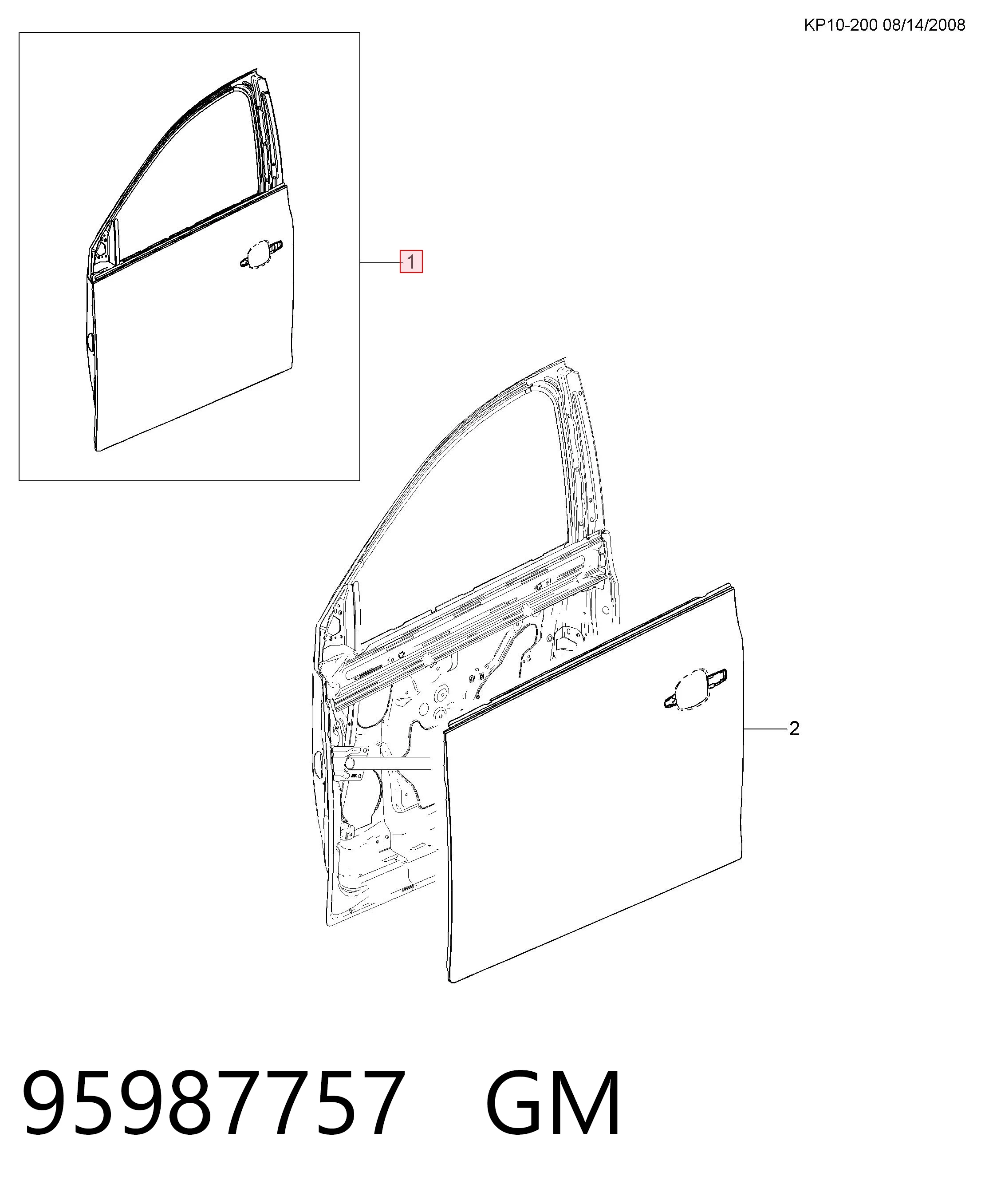 Comprar Puerta delantera izquierda Chevrolet Cruze  J300 a bajo precio