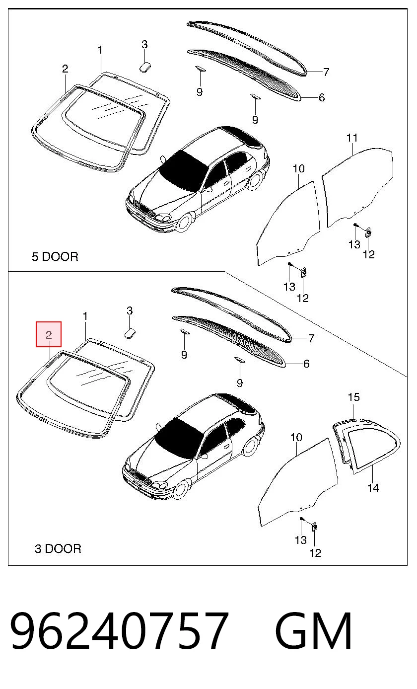 Comprar Moldura de parabrisas Daewoo Lanos  KLAT a bajo precio