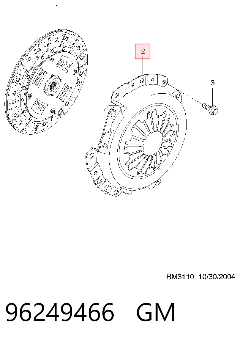  Plato de presión de embrague Daewoo Matiz 