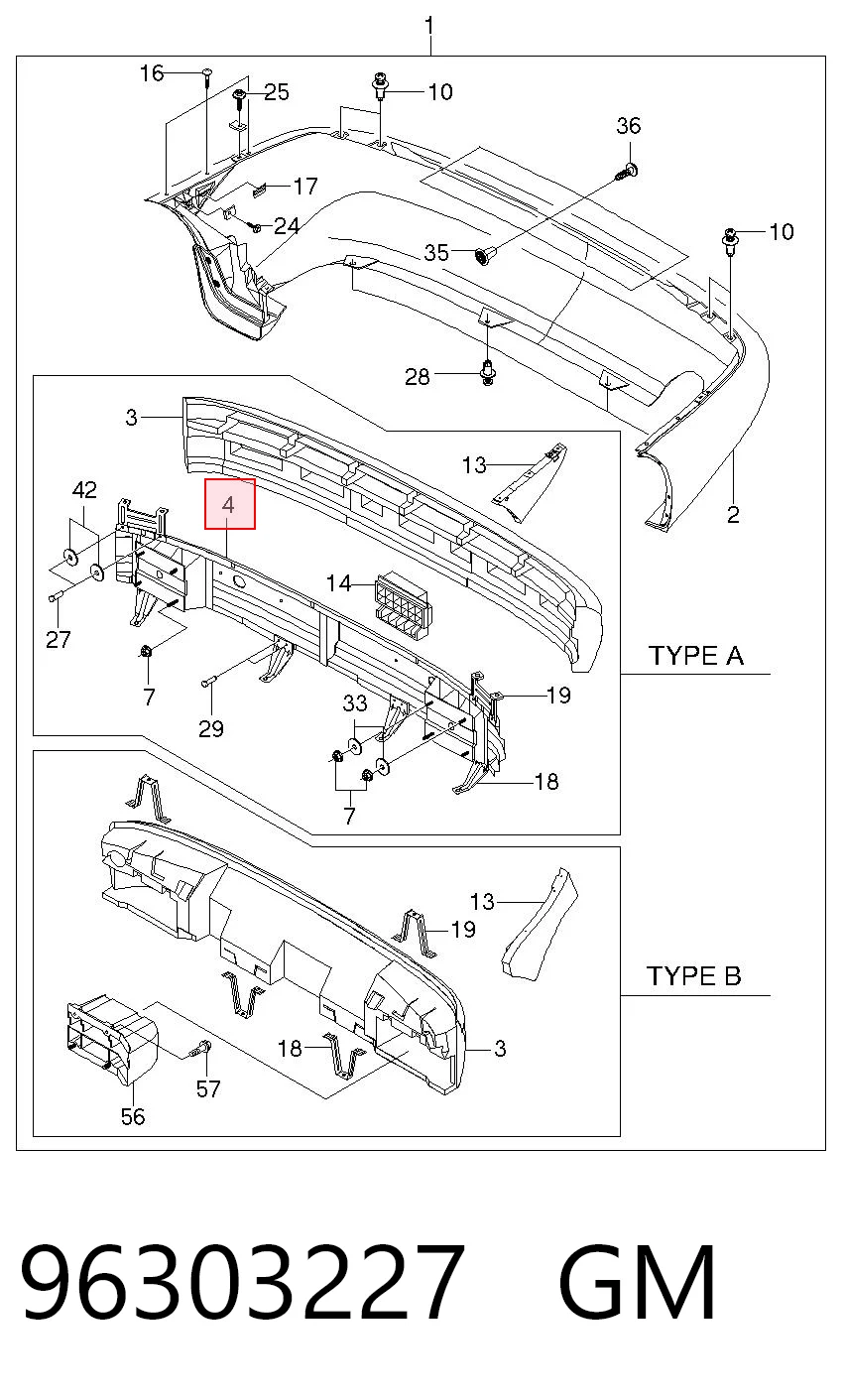 Comprar Refuerzo de parachoques trasero Daewoo Lanos KLAT a bajo precio